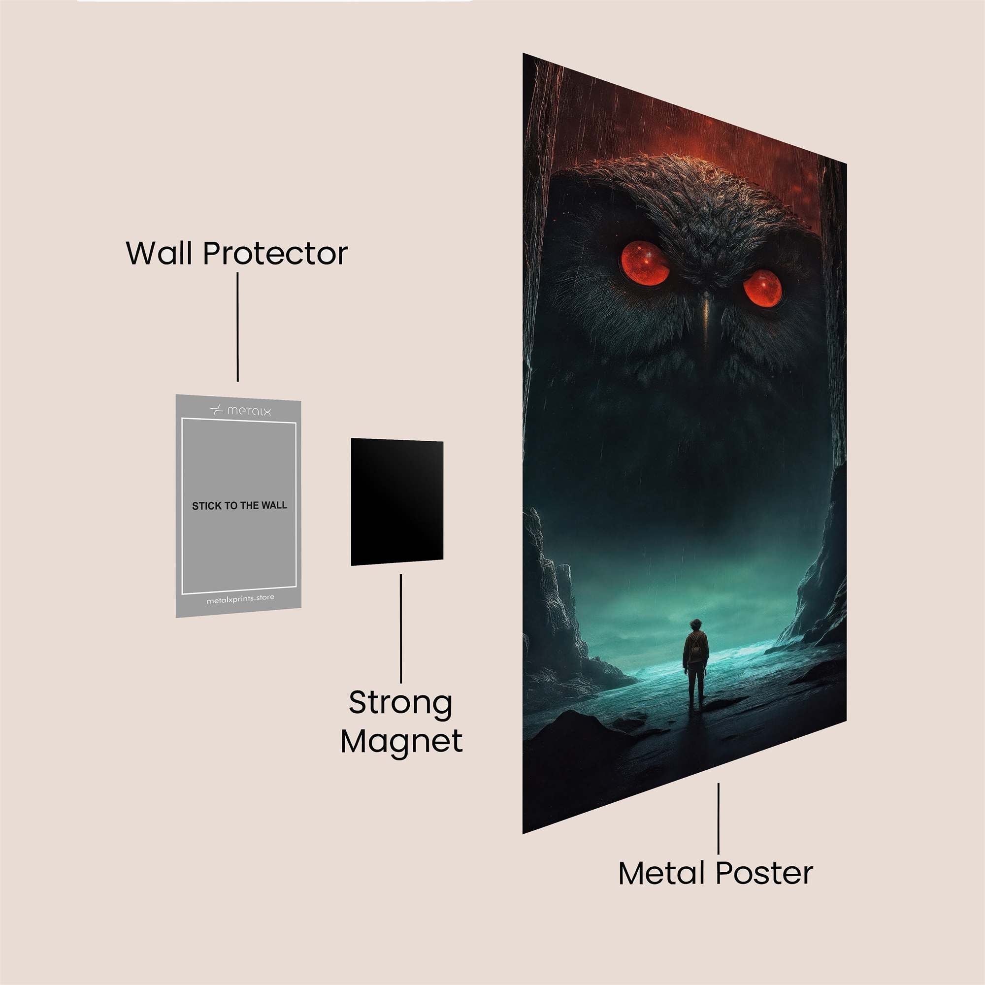 Owl Menace Safe Wall Magnetic / M