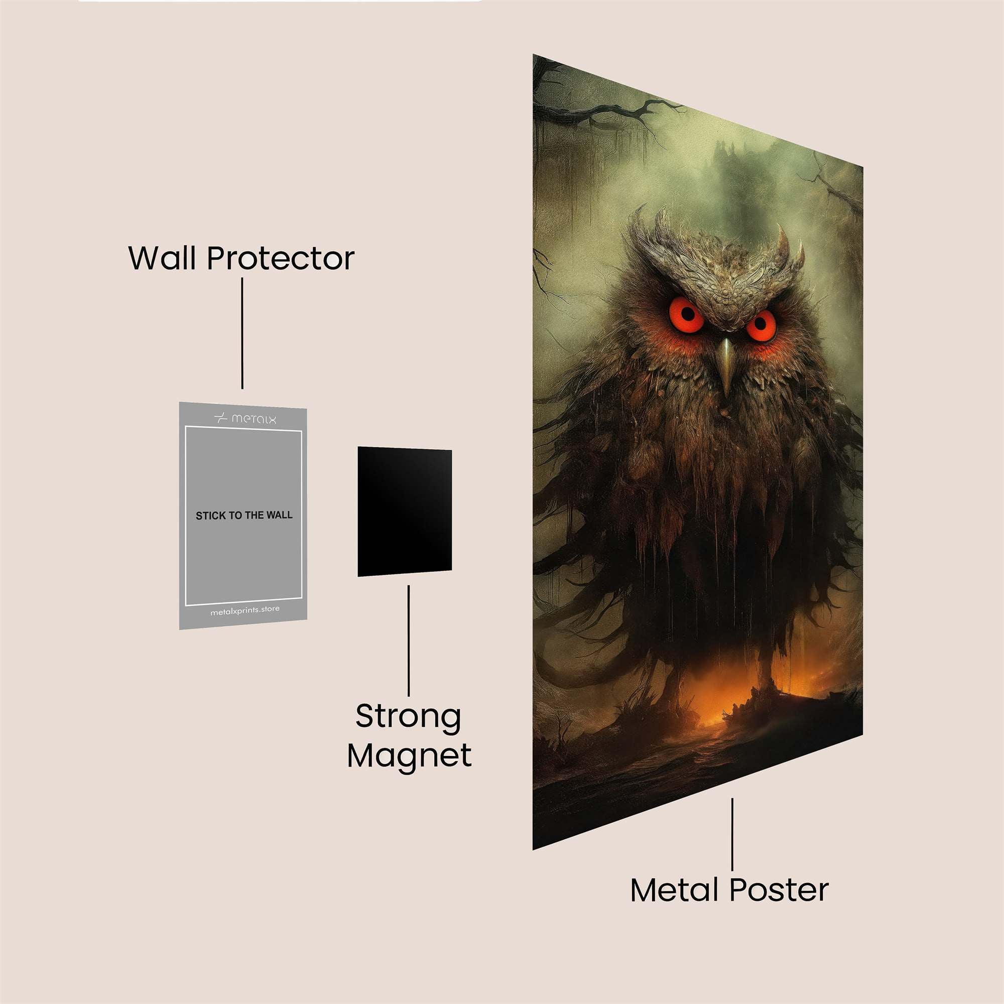 Owl Dread Safe Wall Magnetic / M