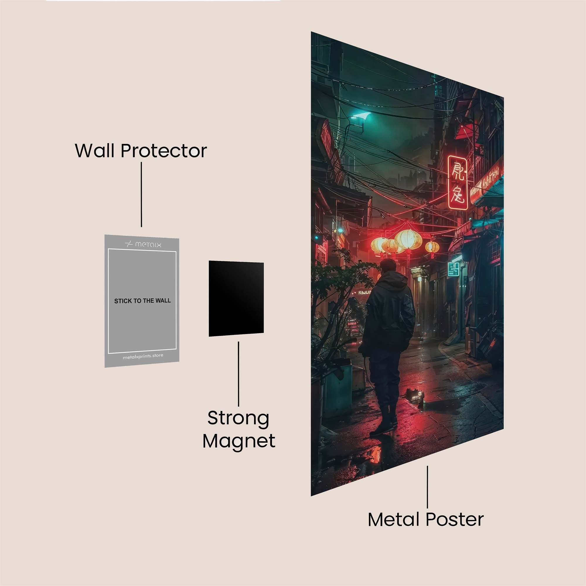 Neon Solitude Safe Wall Magnetic / M
