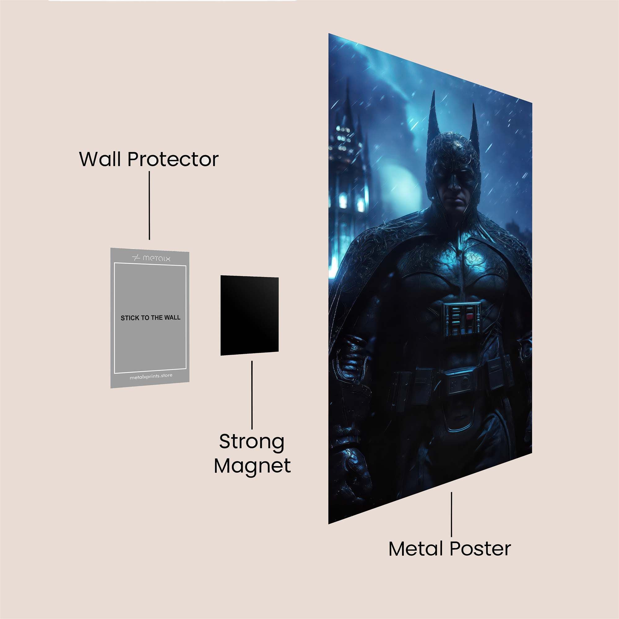 Batman Brooding Safe Wall Magnetic / M