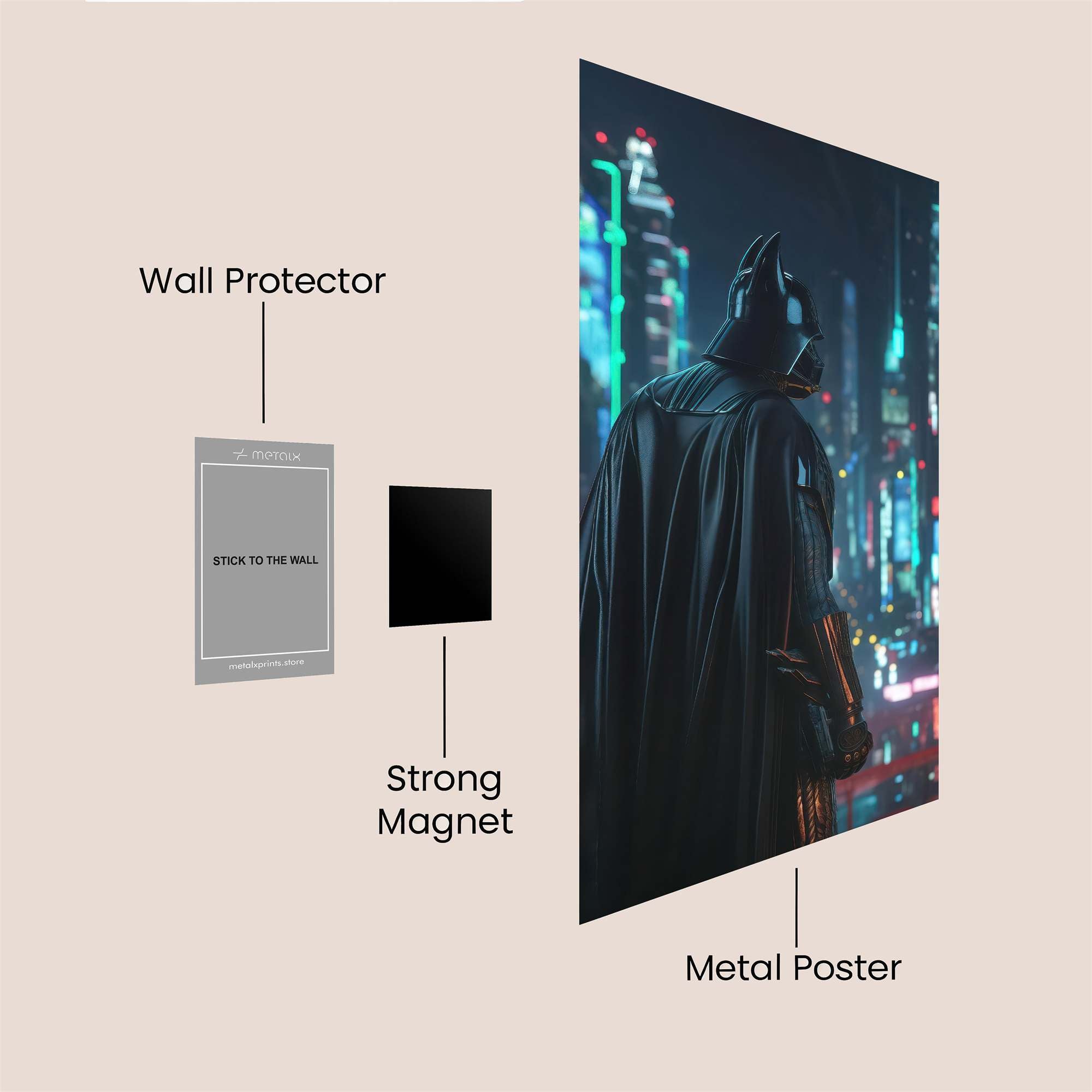 Batman Cyberpunk Safe Wall Magnetic / M