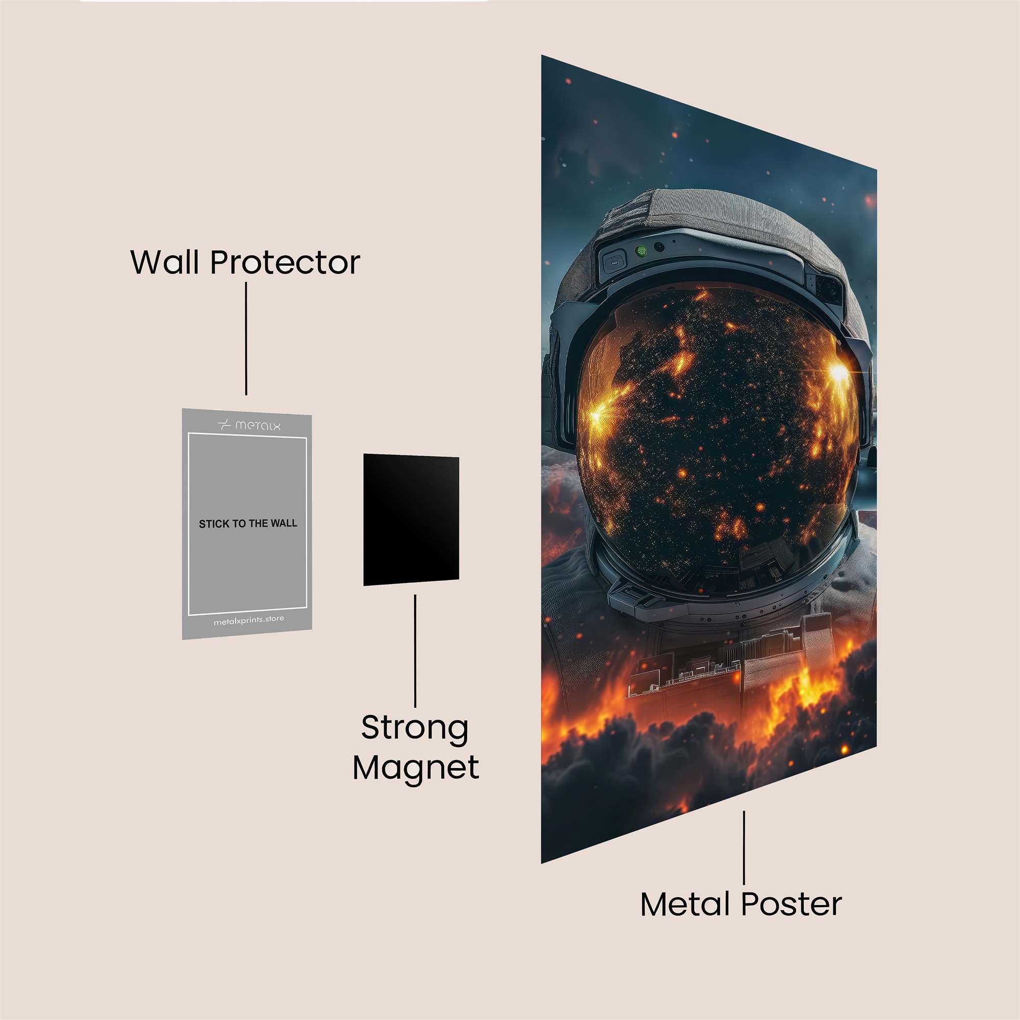 Astronaut Blaze Safe Wall Magnetic / M