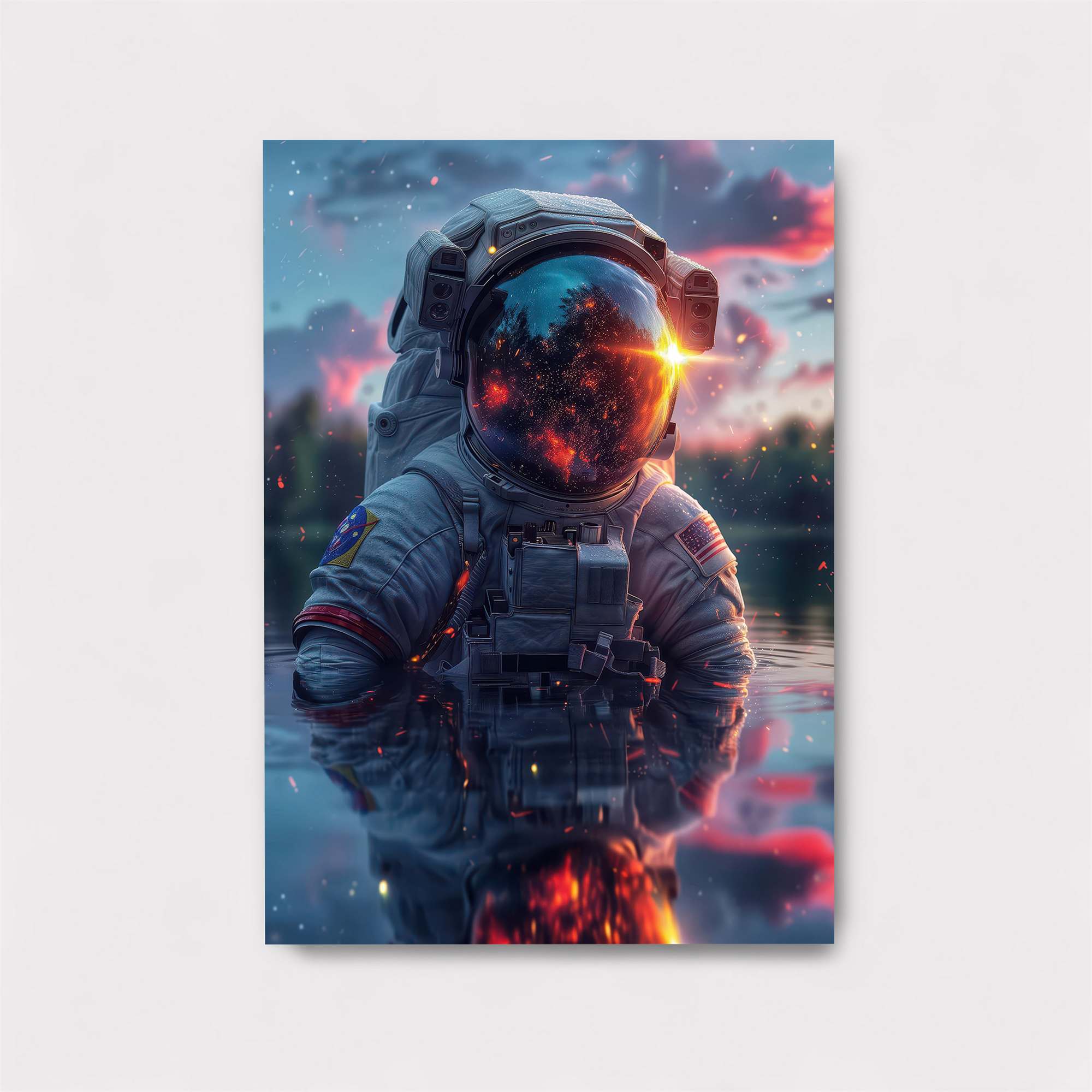 Astronaut Ablaze Safe Wall Magnetic / M