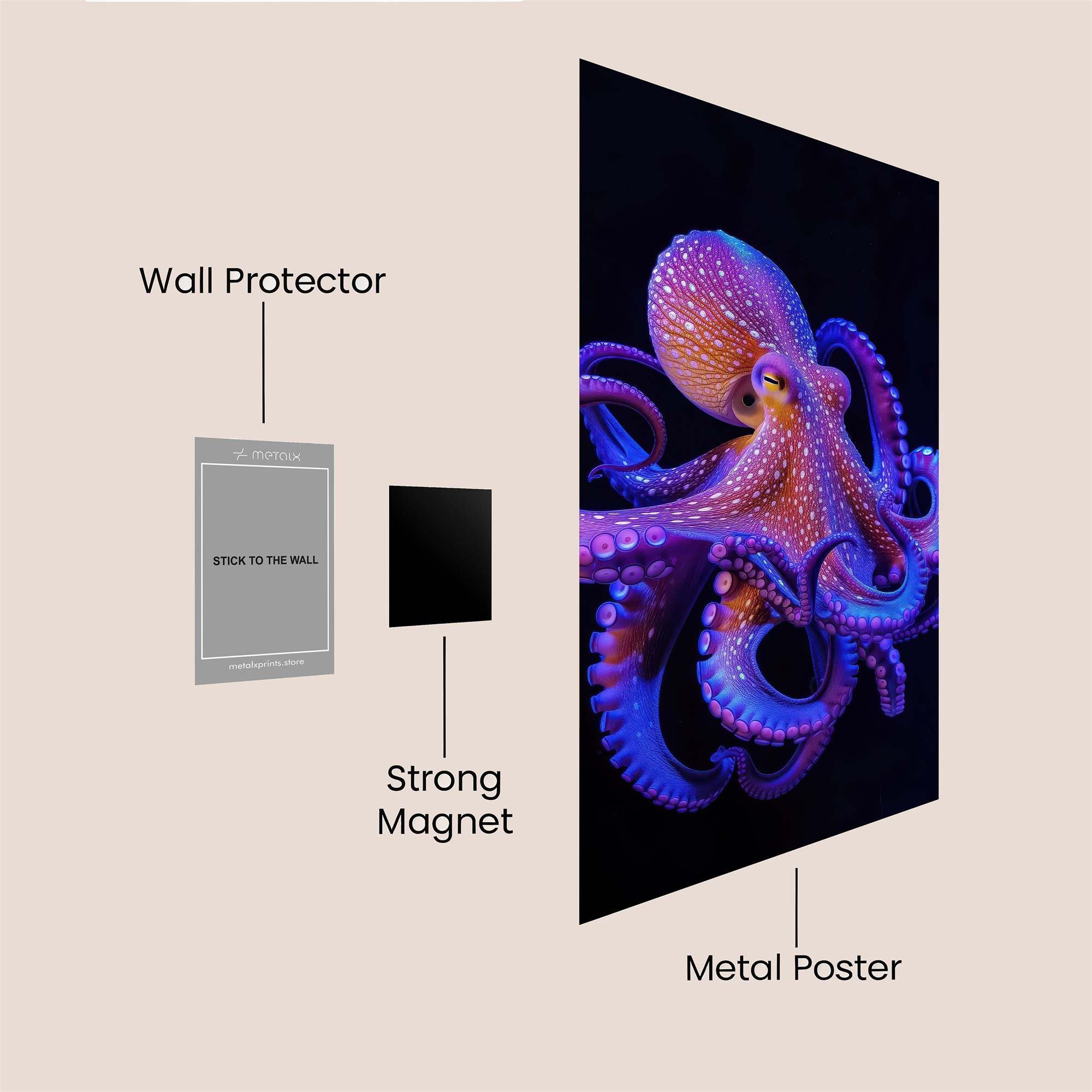 Octopus Enigma Safe Wall Magnetic / M