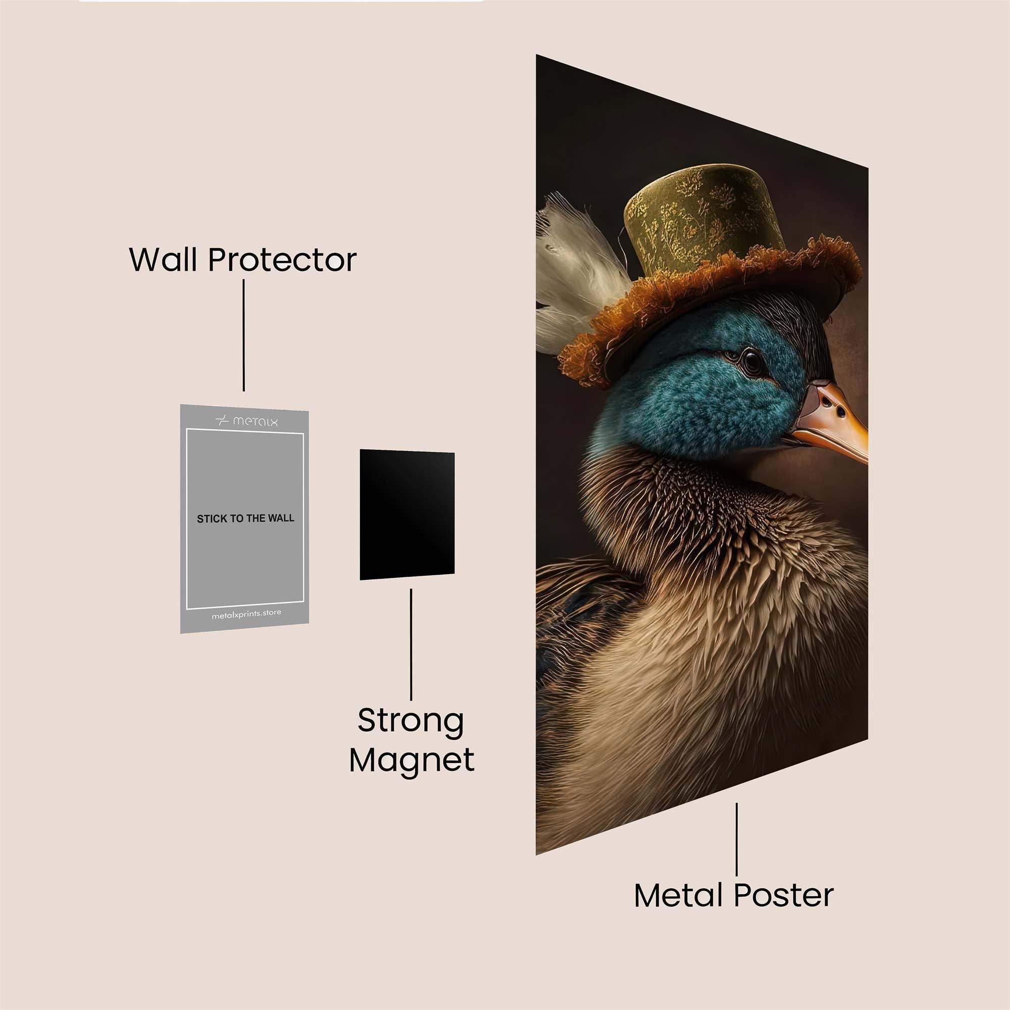 Dapper Duck Safe Wall Magnetic / M