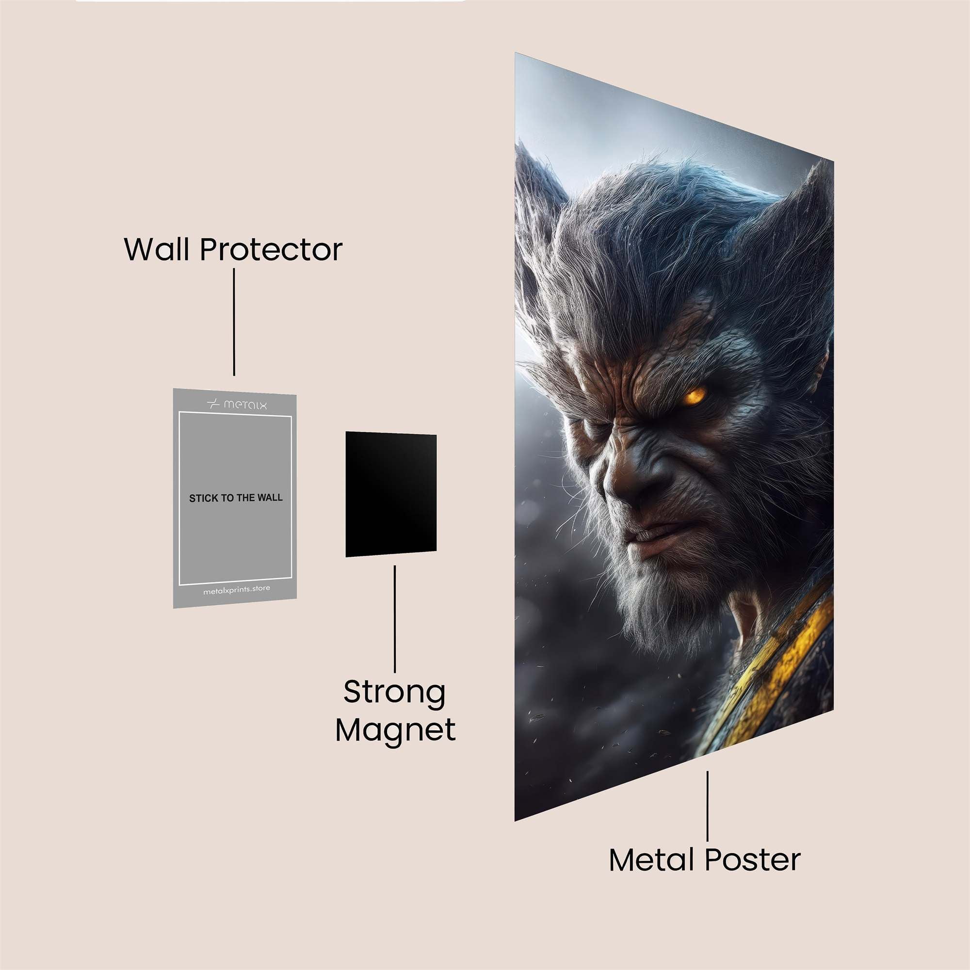 Werewolf Menace Safe Wall Magnetic / M