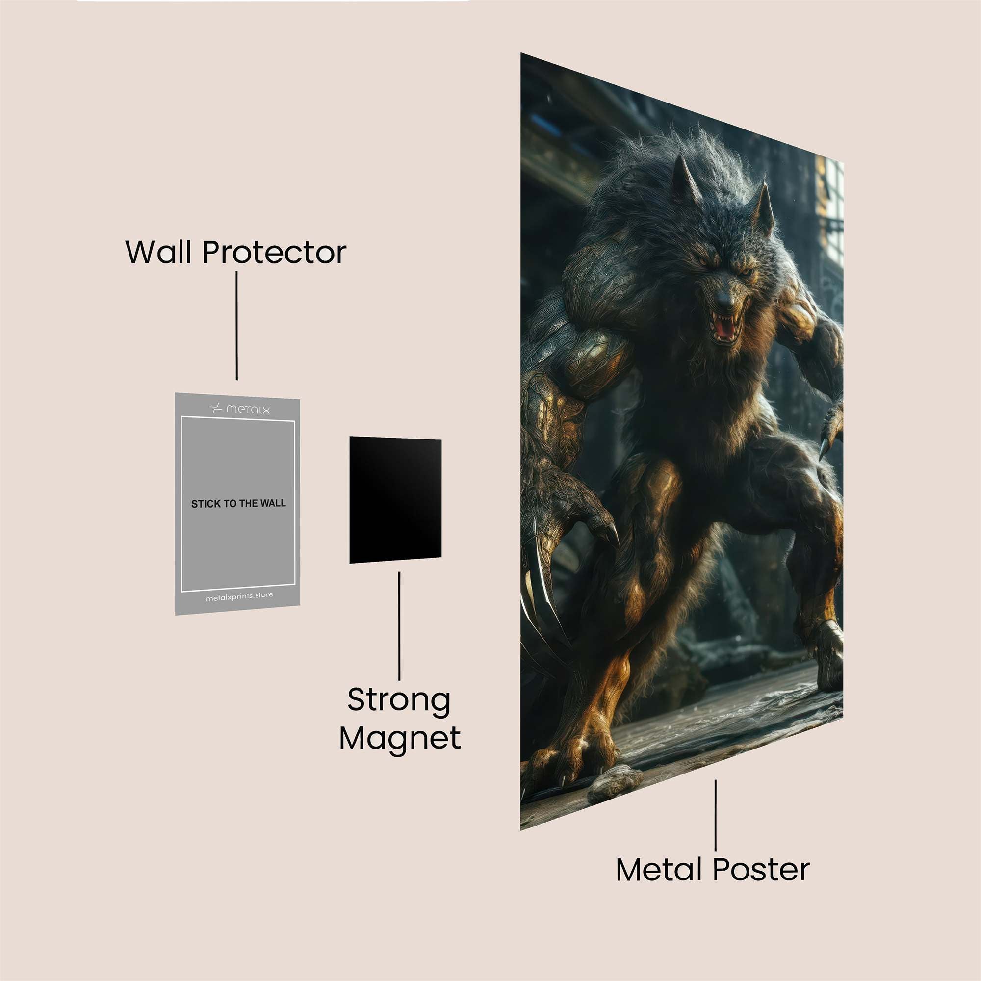 Werewolf Ferocity Safe Wall Magnetic / M