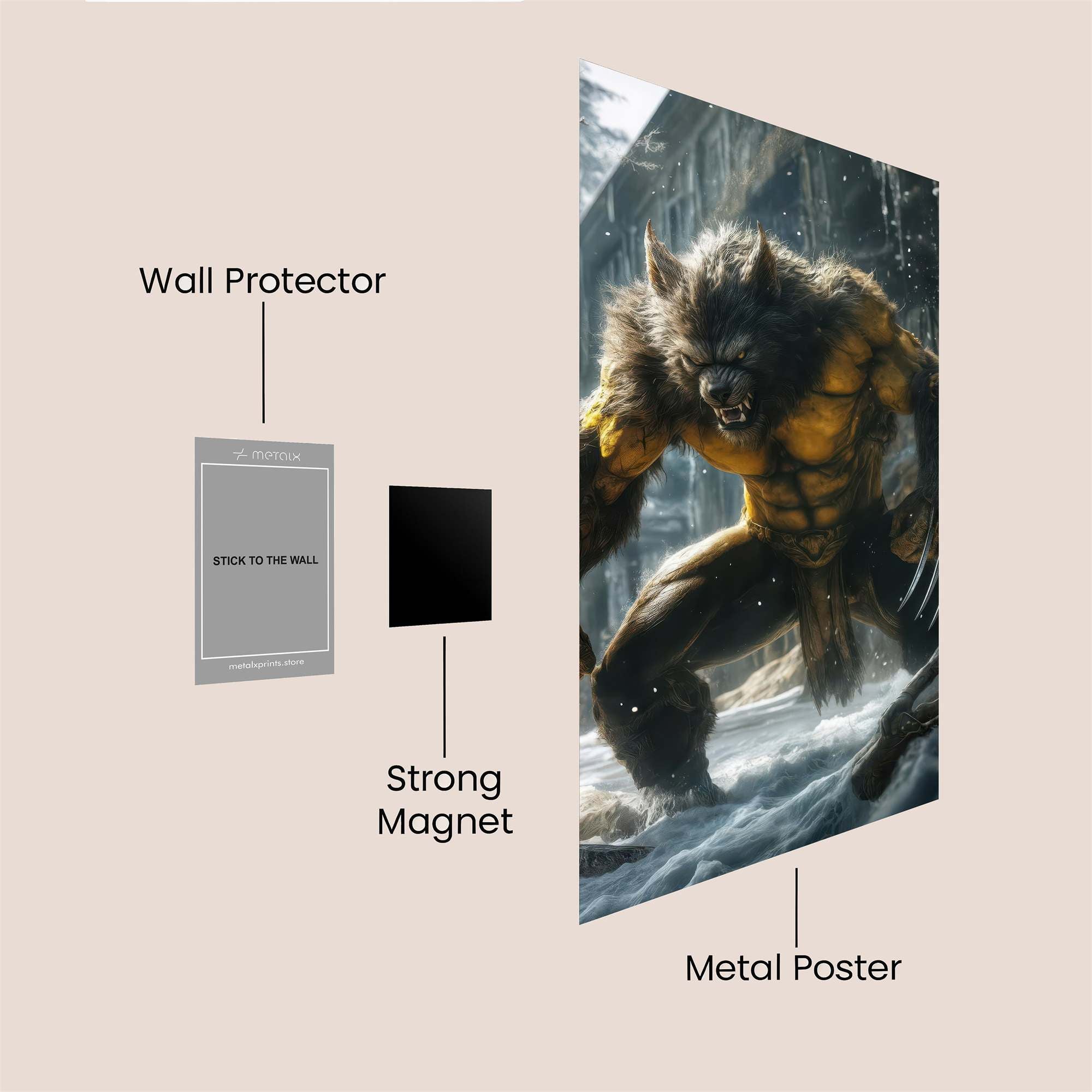 Werewolf Ferocity Safe Wall Magnetic / M