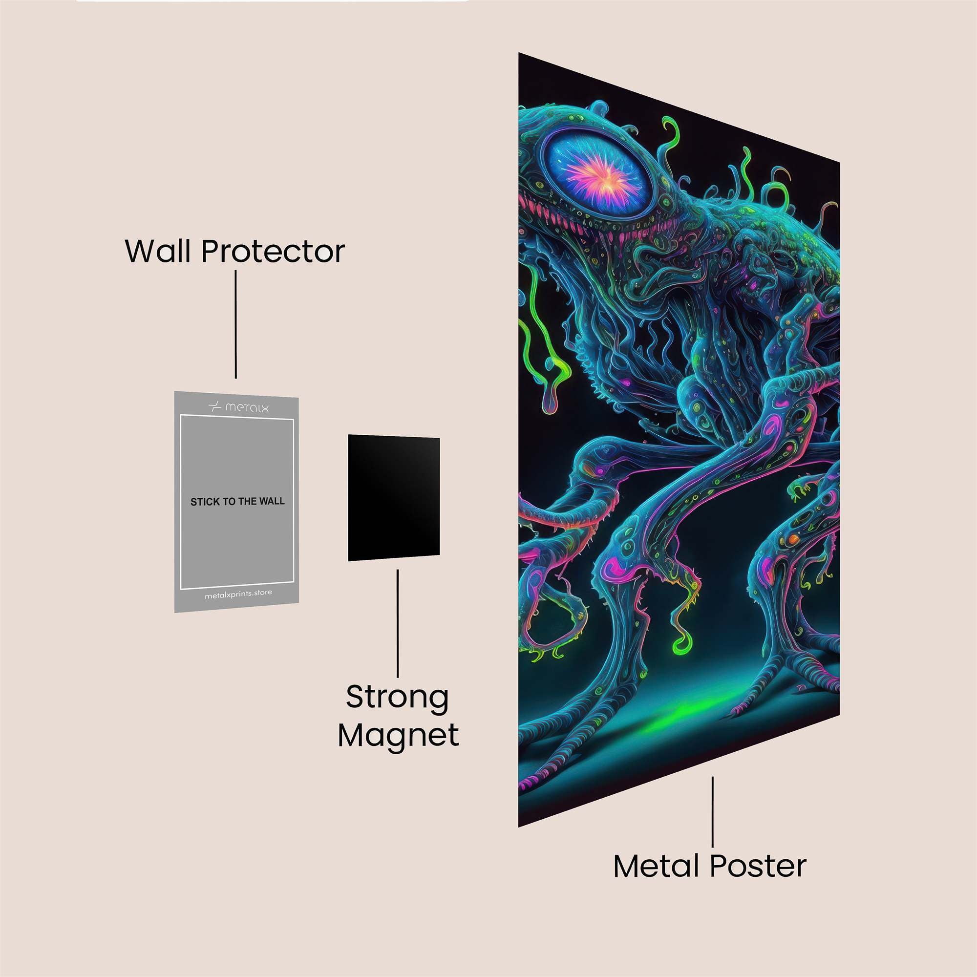 Alien Whimsy Safe Wall Magnetic / M