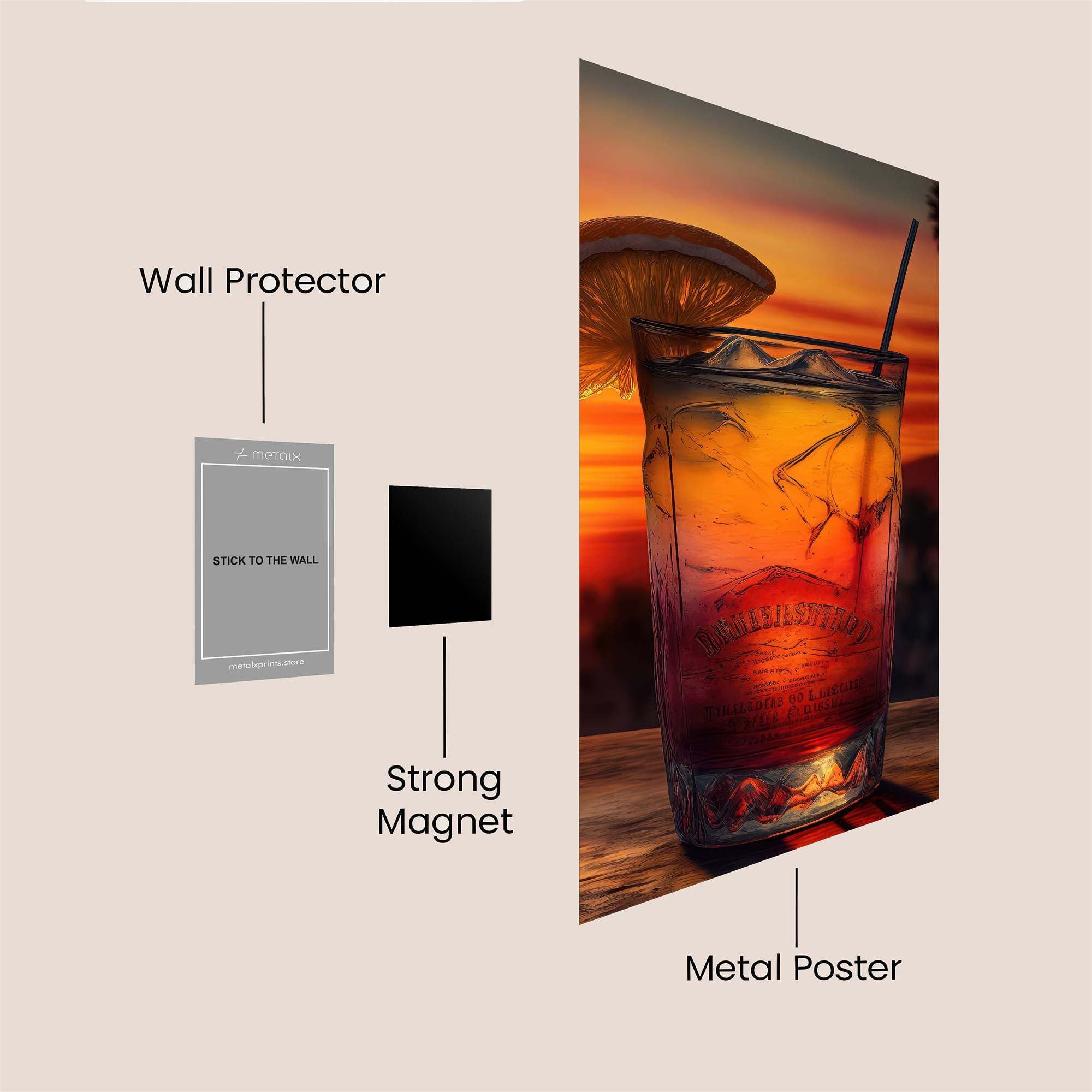 Sunset Serenity Safe Wall Magnetic / M
