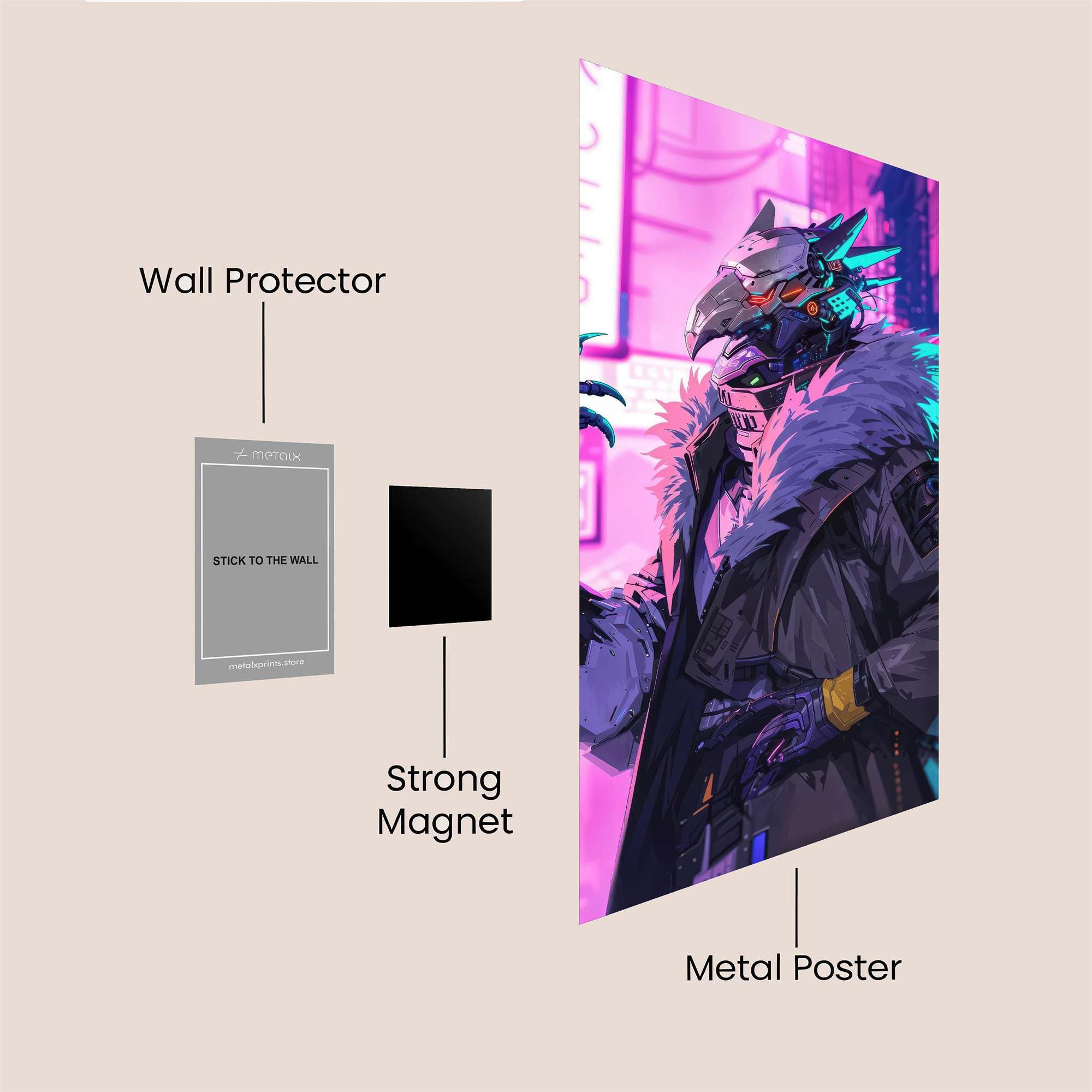 RavenCyberpunk Safe Wall Magnetic / M