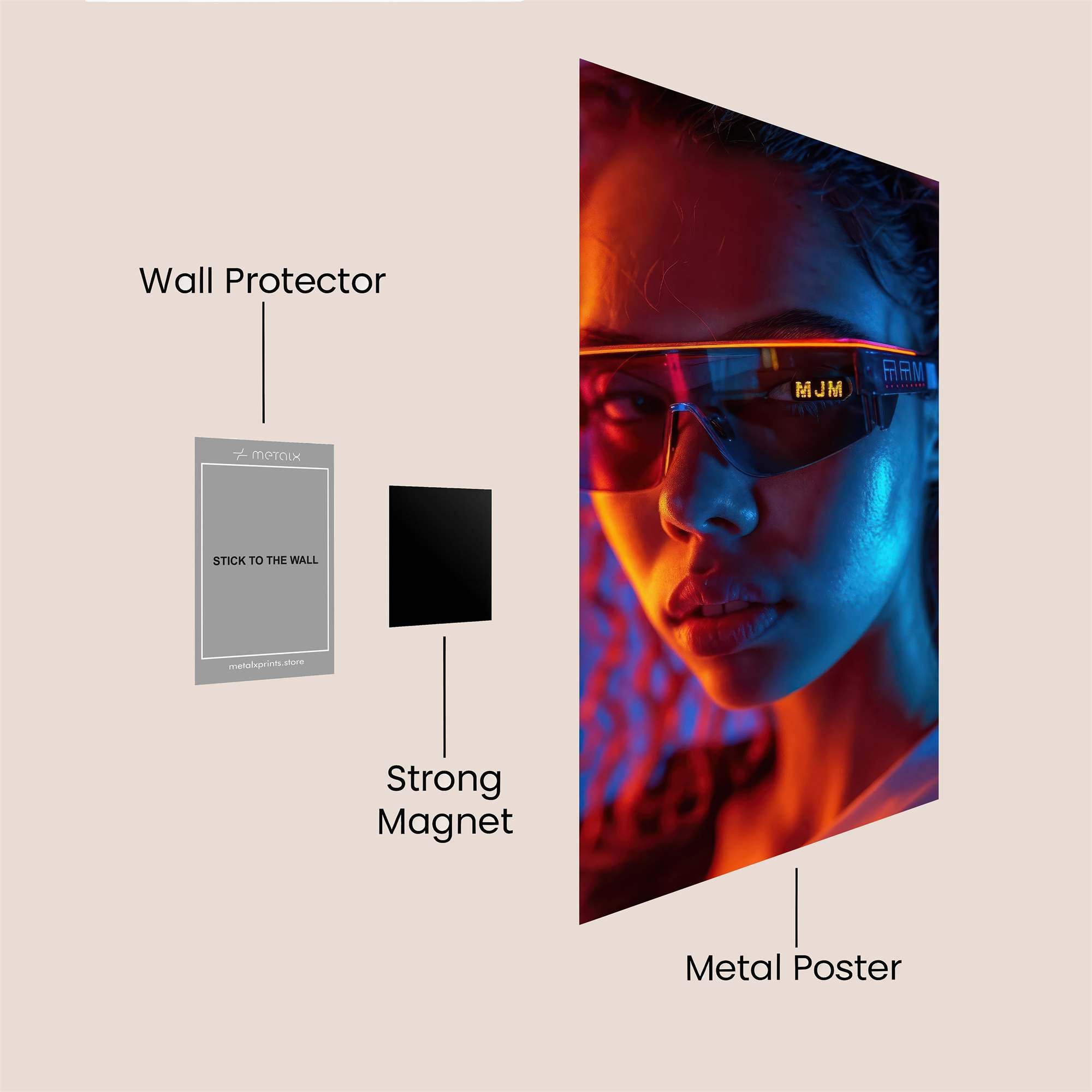 NeonGaze Safe Wall Magnetic / M