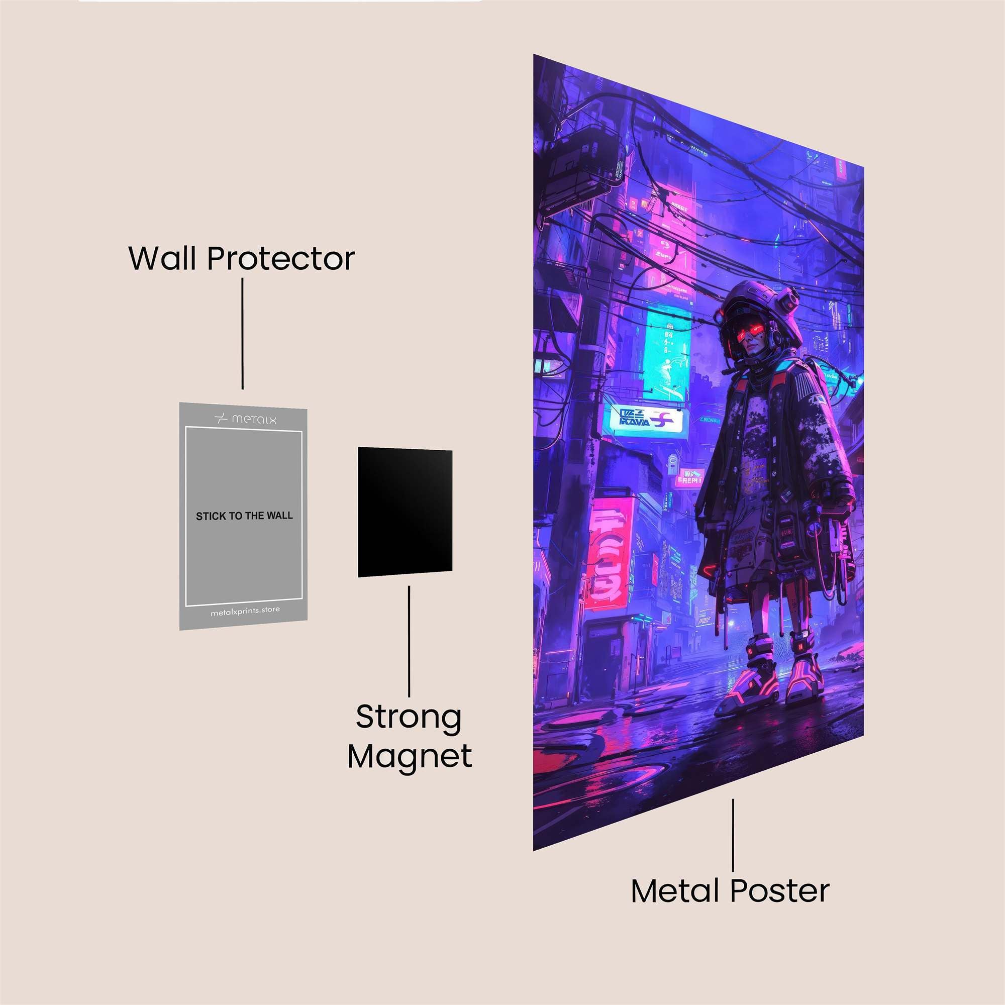 Cyberpunk Solitude Safe Wall Magnetic / M