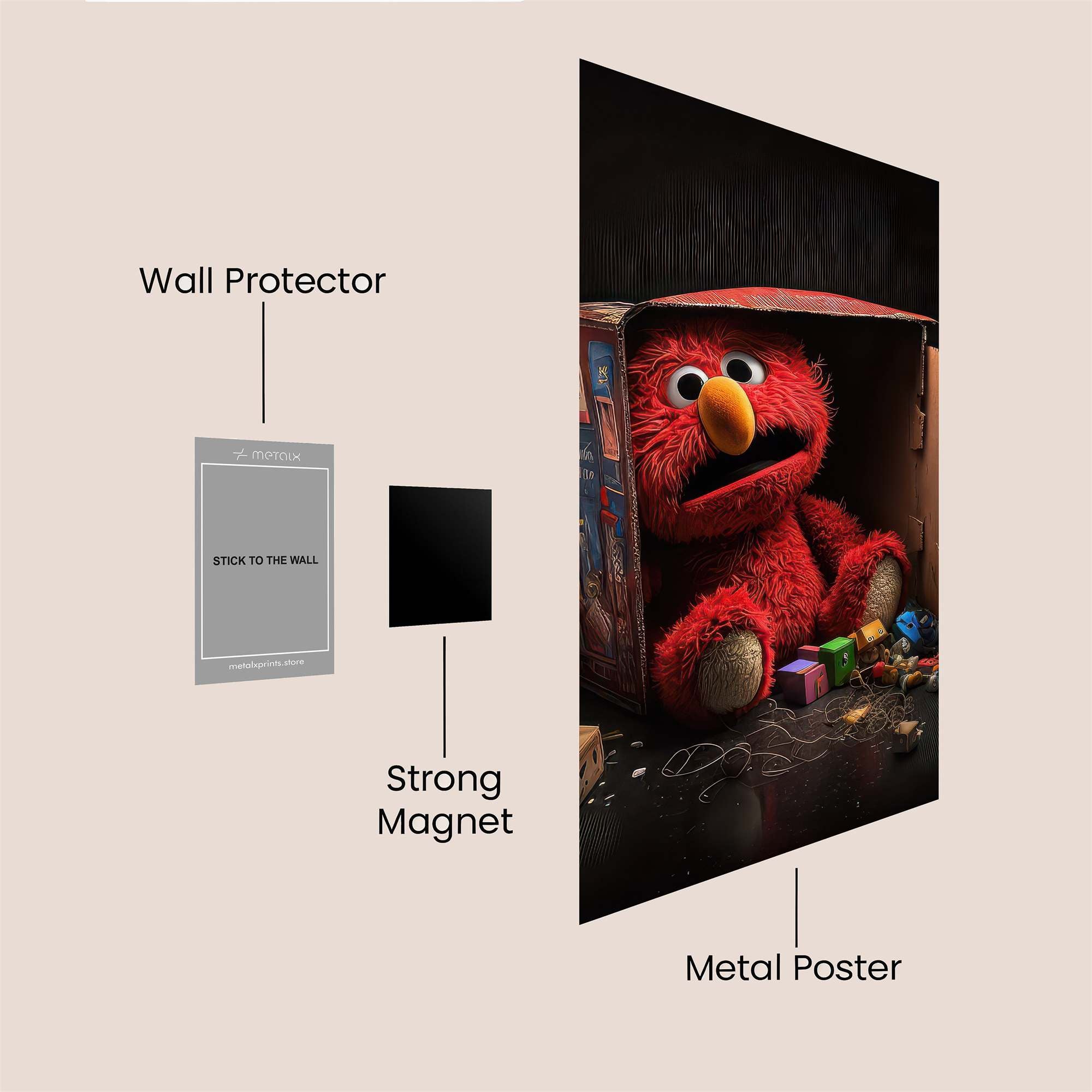 Elmo Melancholy Safe Wall Magnetic / M