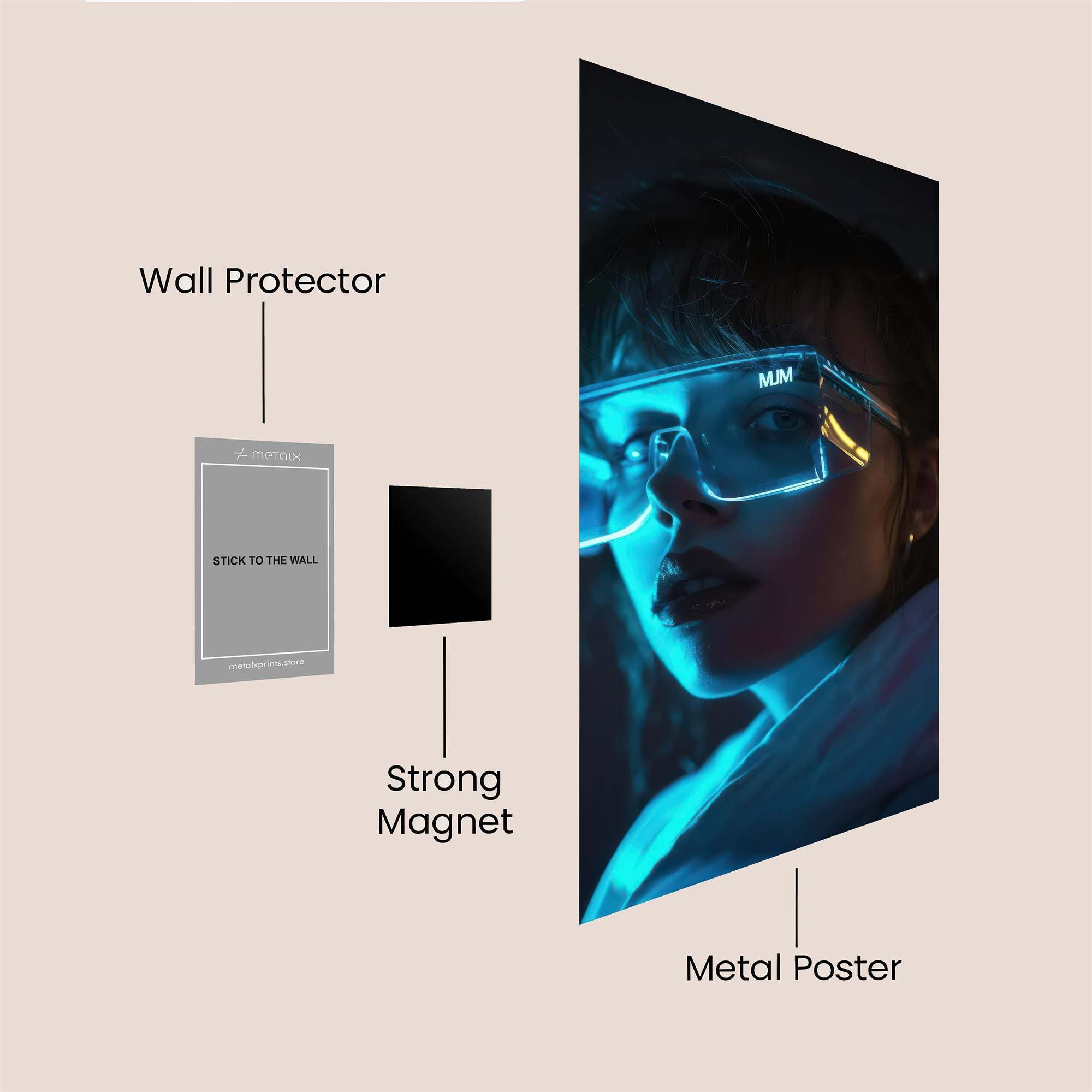 Neon Mystery Safe Wall Magnetic / M
