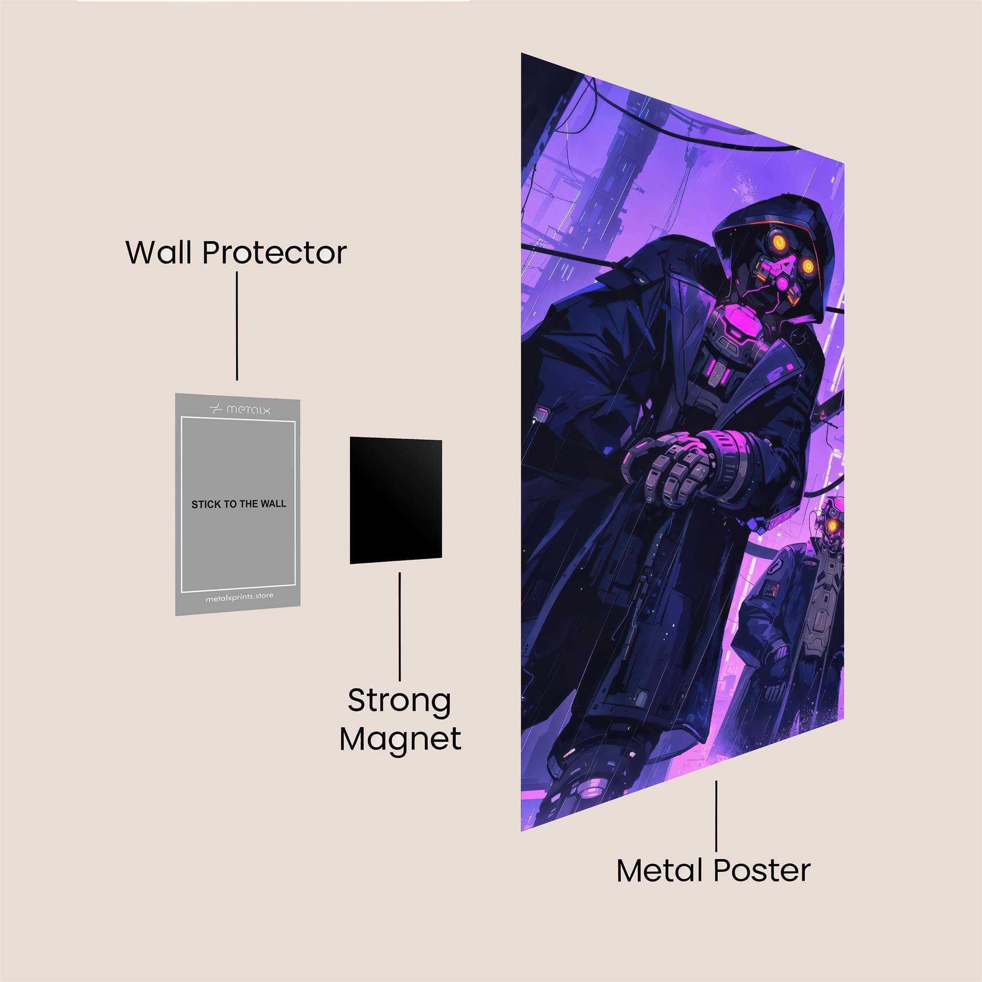 Cyberpunk Solitude Safe Wall Magnetic / M