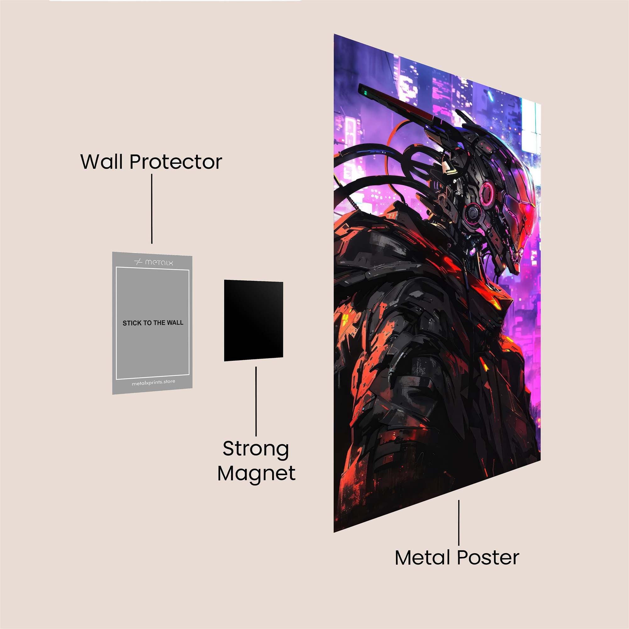 Cyberpunk Sentinel Safe Wall Magnetic / M