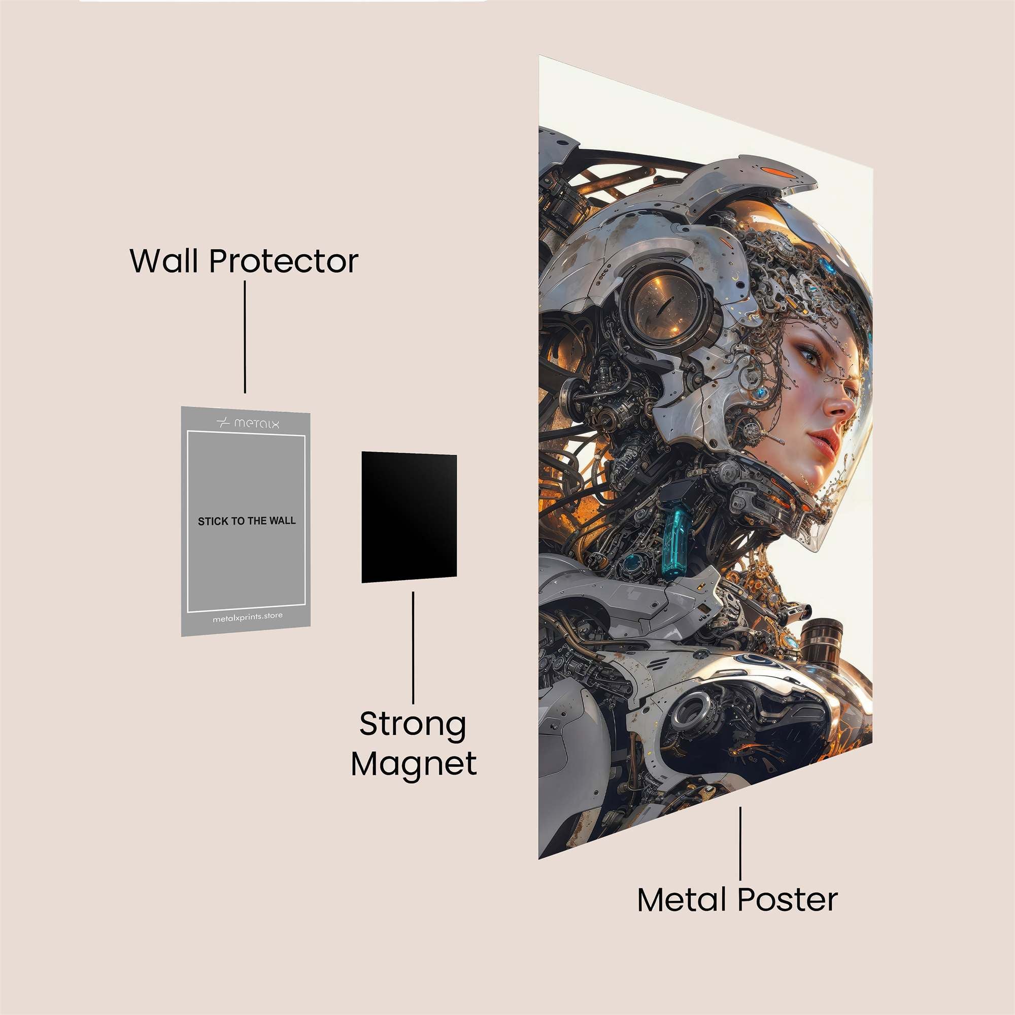 Cyber Serenity Safe Wall Magnetic / M