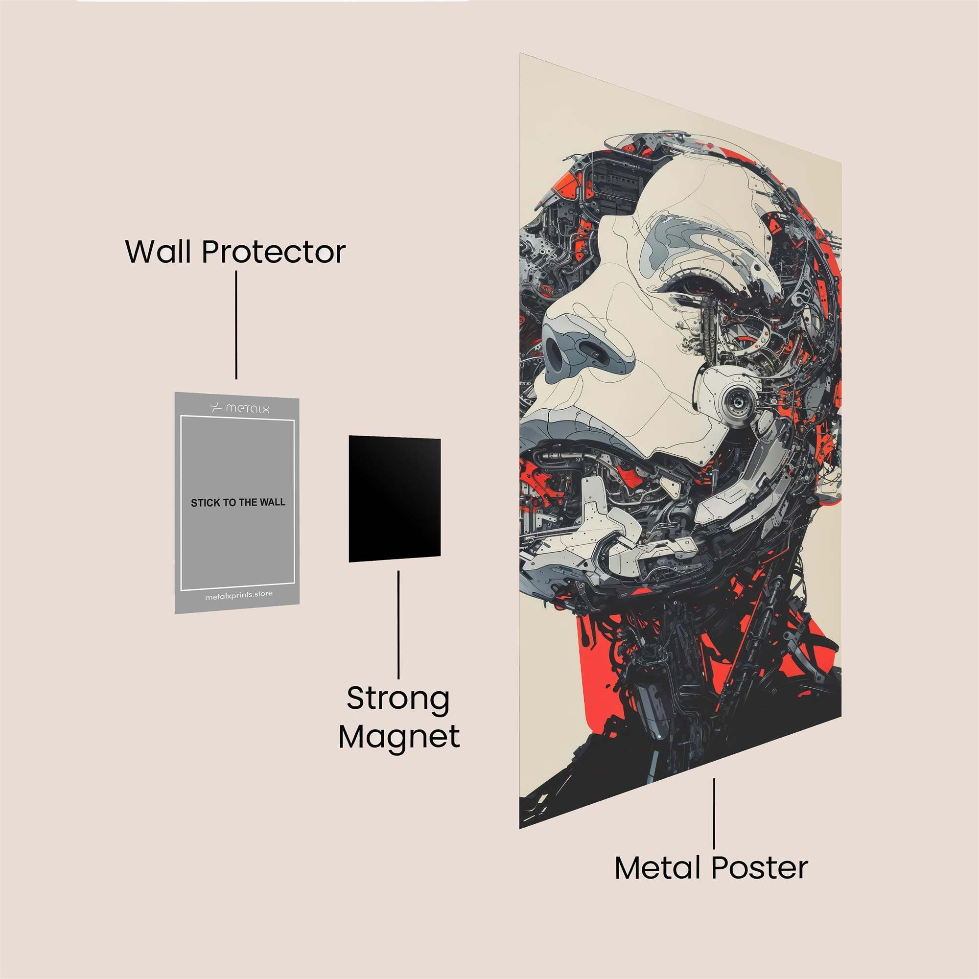 Cyber Serenity Safe Wall Magnetic / M
