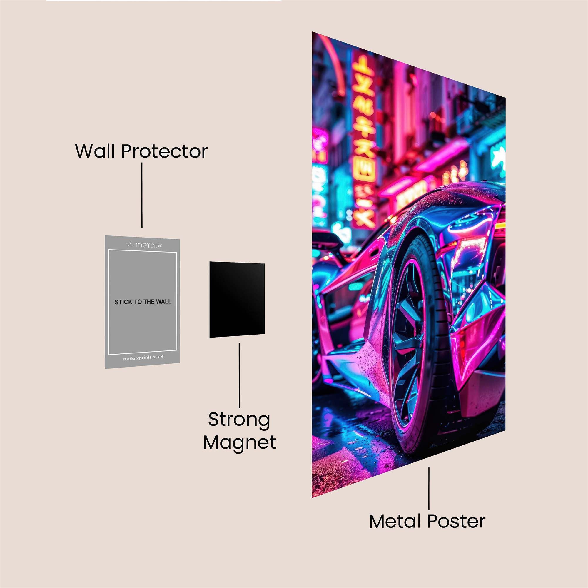 Neon Velocity Safe Wall Magnetic / M