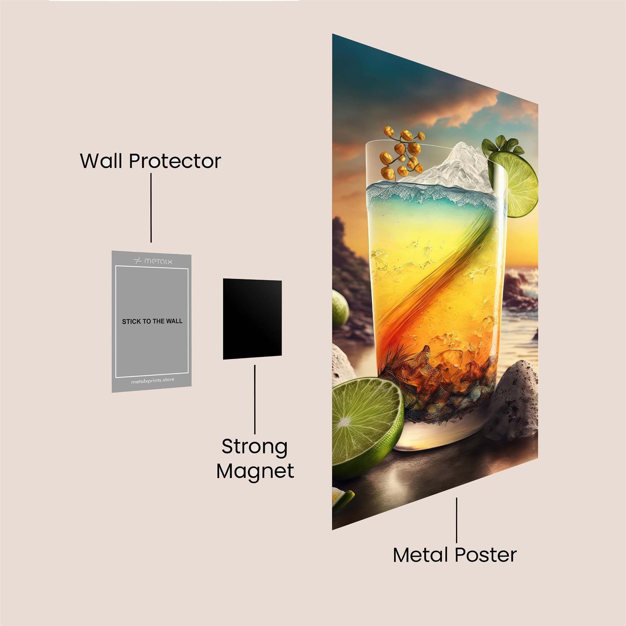Sunset Serenity Safe Wall Magnetic / M