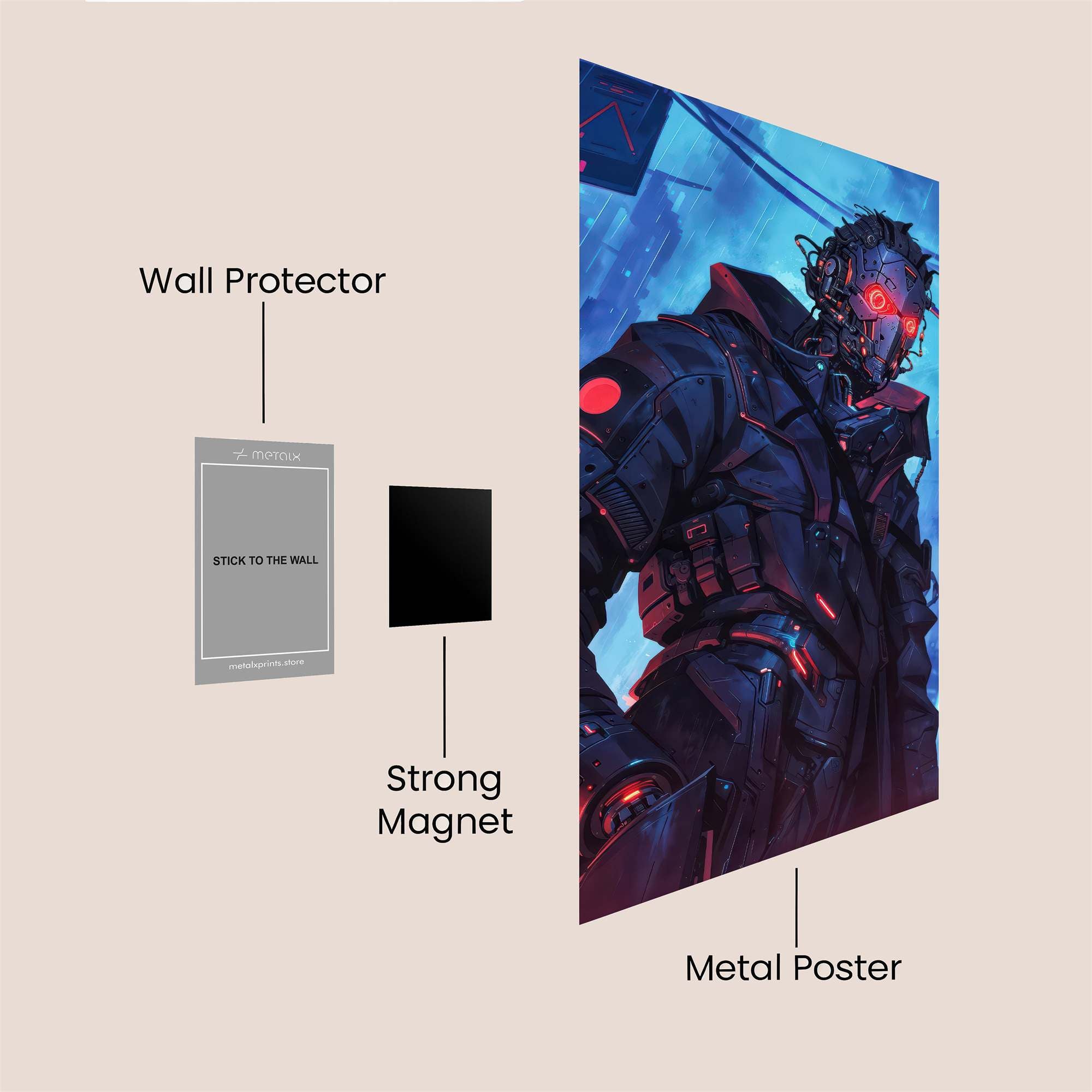 Cyberpunk Sentinel Safe Wall Magnetic / M