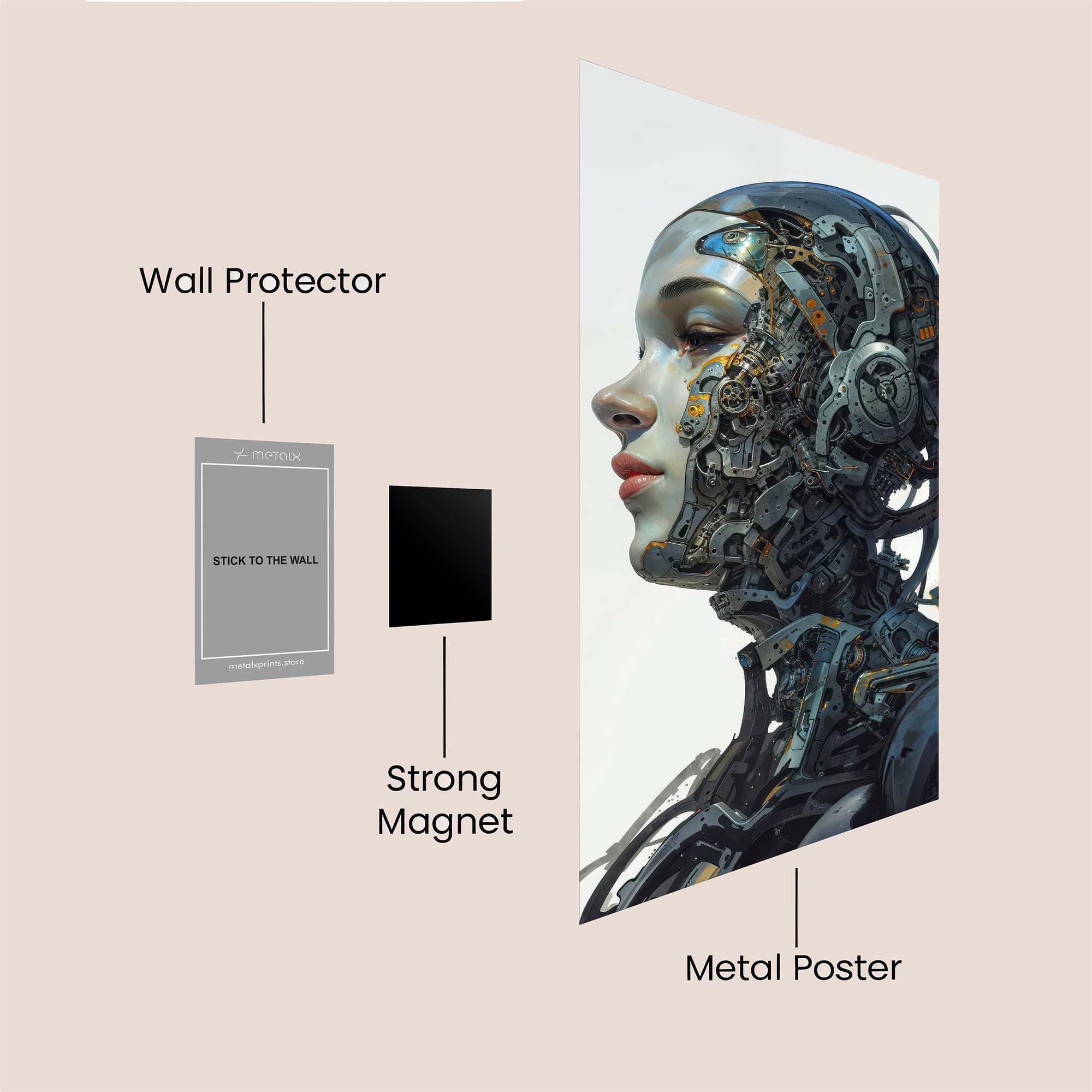 Cyber Serenity Safe Wall Magnetic / M