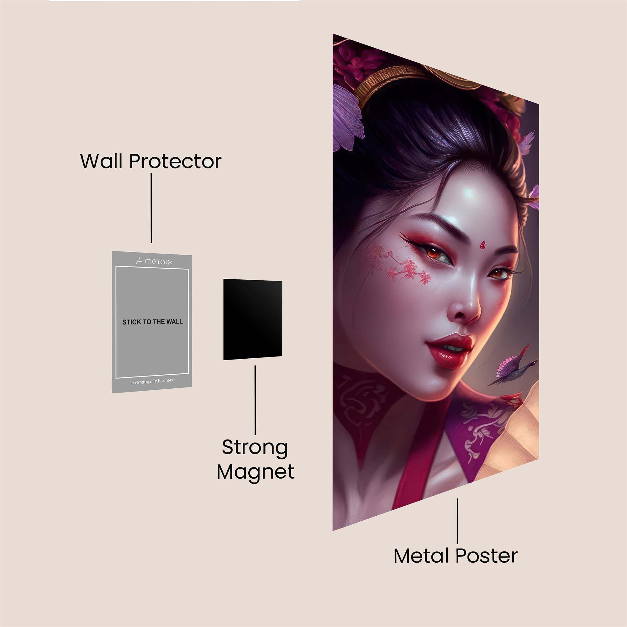 Geisha Enigma Safe Wall Magnetic / M