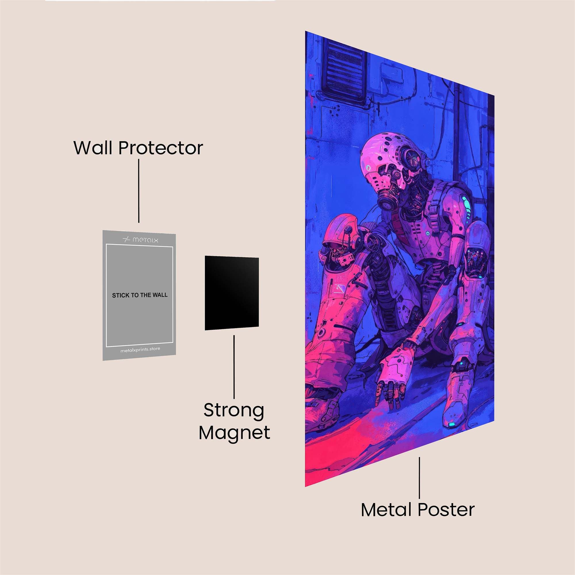 Robot Despair Safe Wall Magnetic / M
