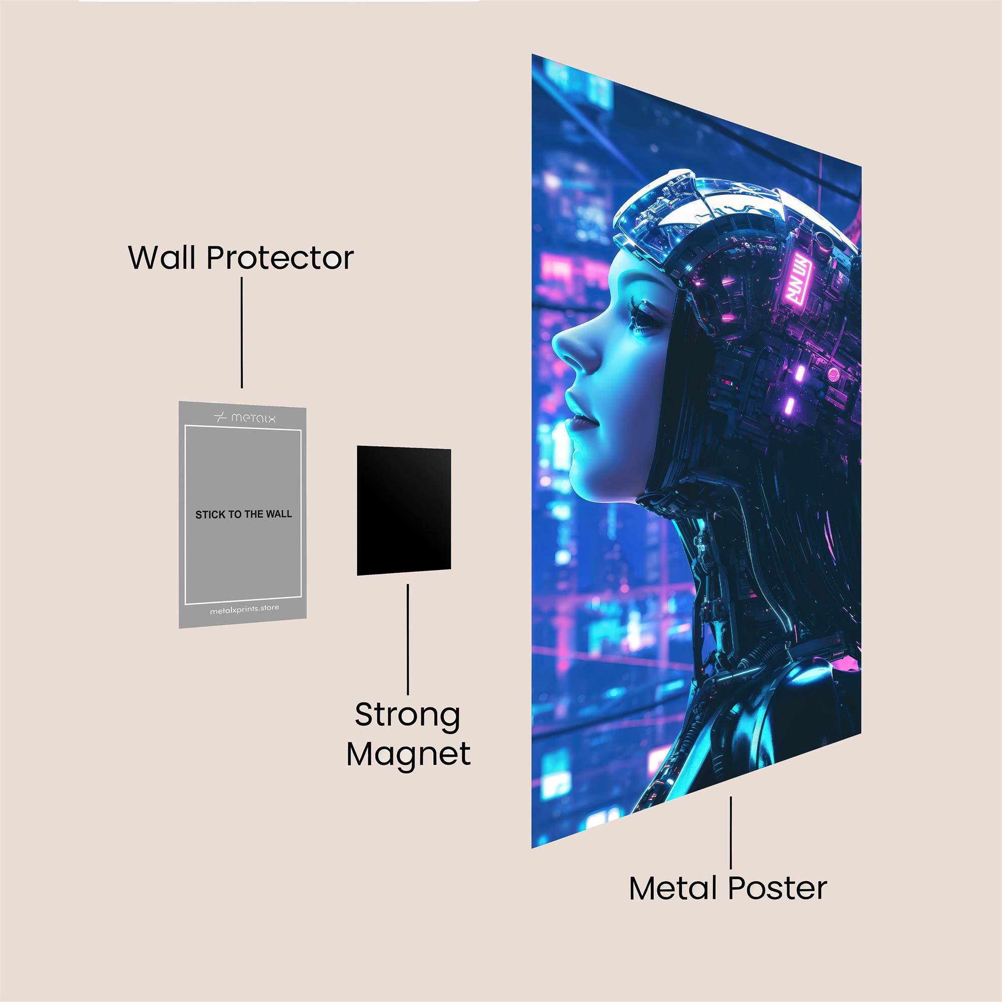Cyber Serenity Safe Wall Magnetic / M