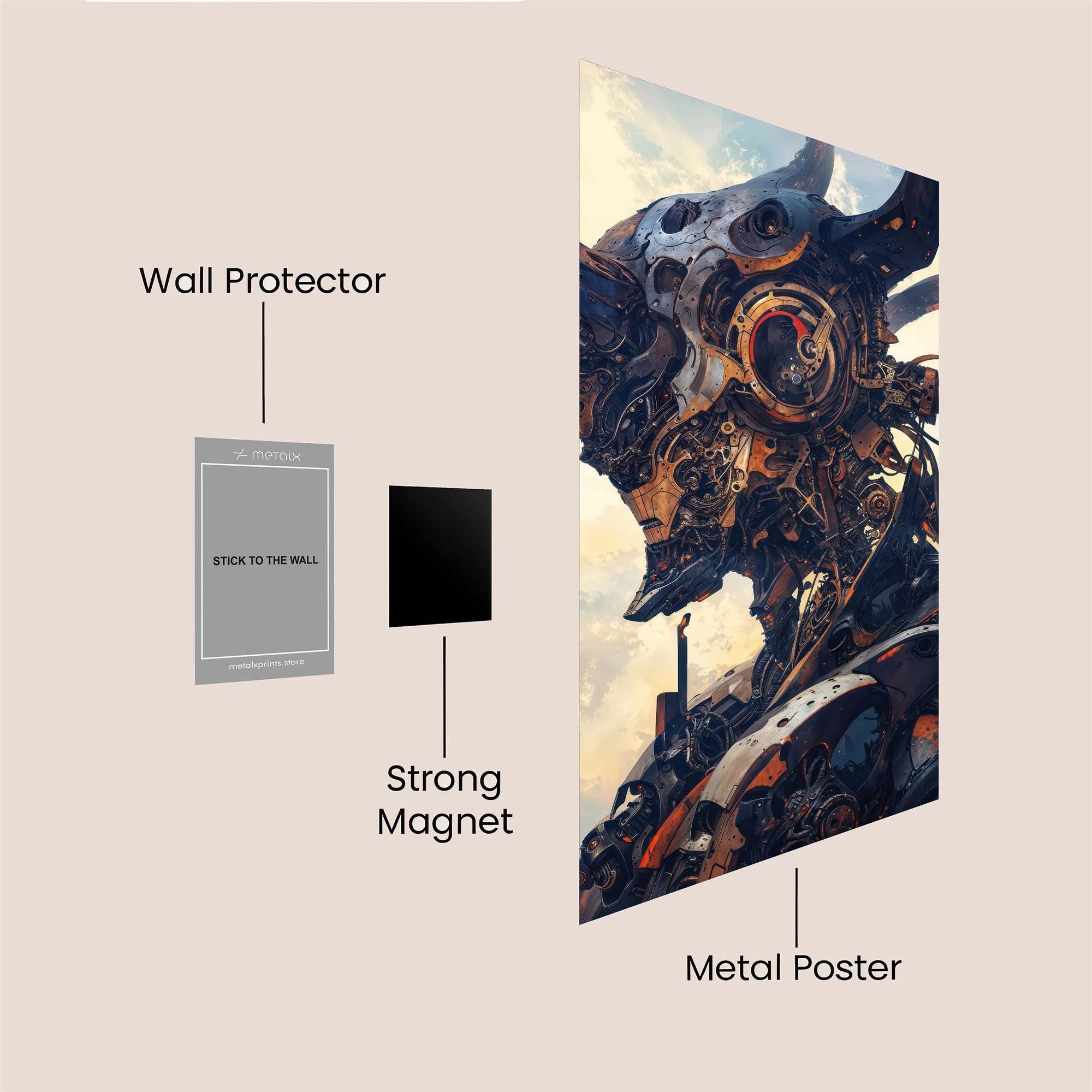Mecha Melancholy Safe Wall Magnetic / M
