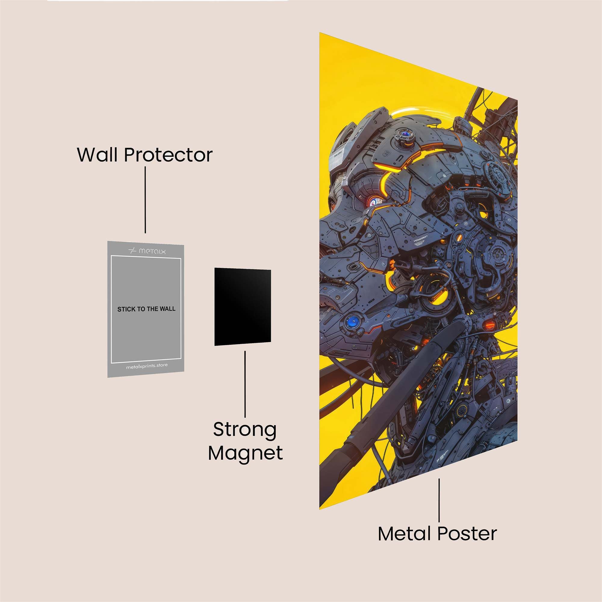 Cyber Serenity Safe Wall Magnetic / M