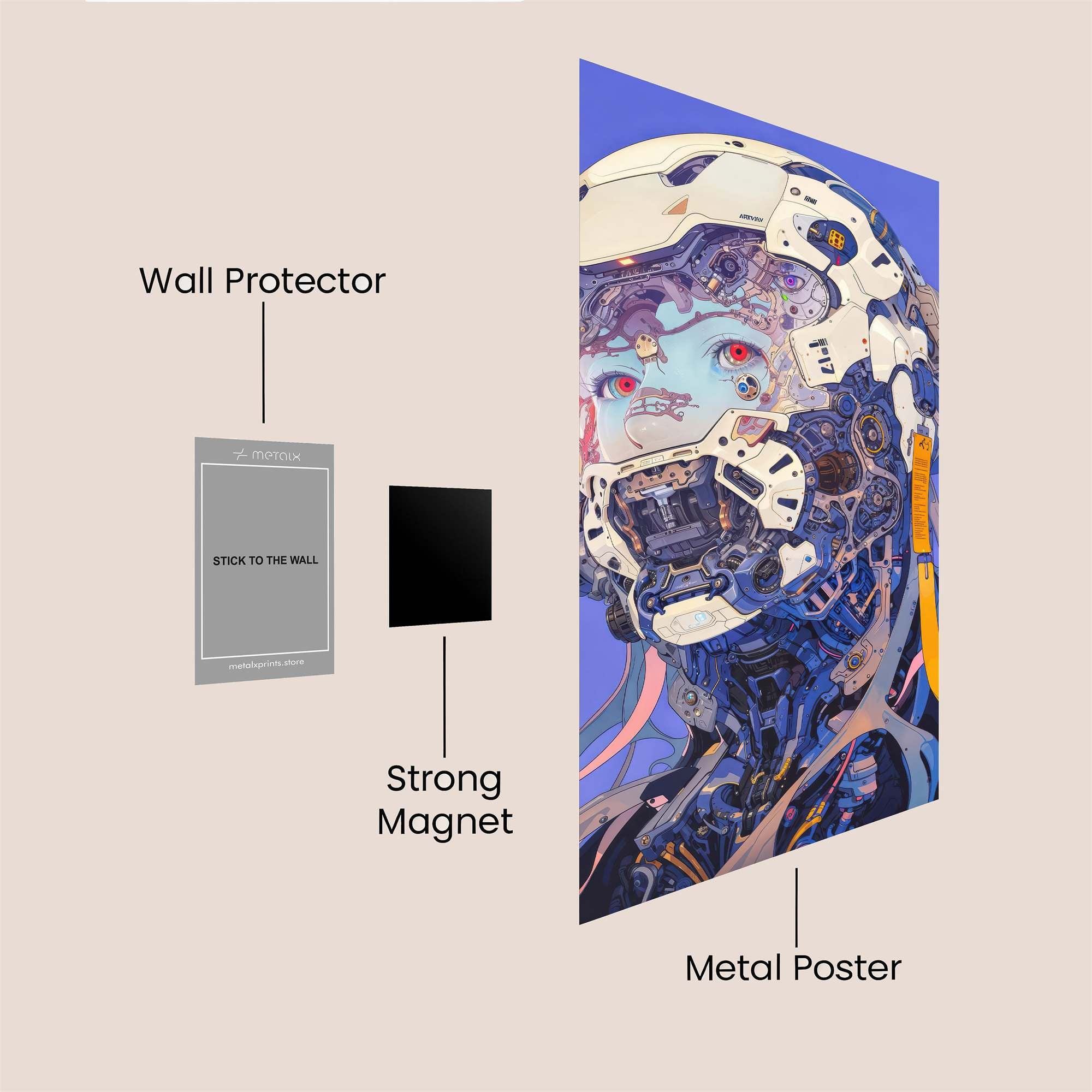 Cyber Serenity Safe Wall Magnetic / M