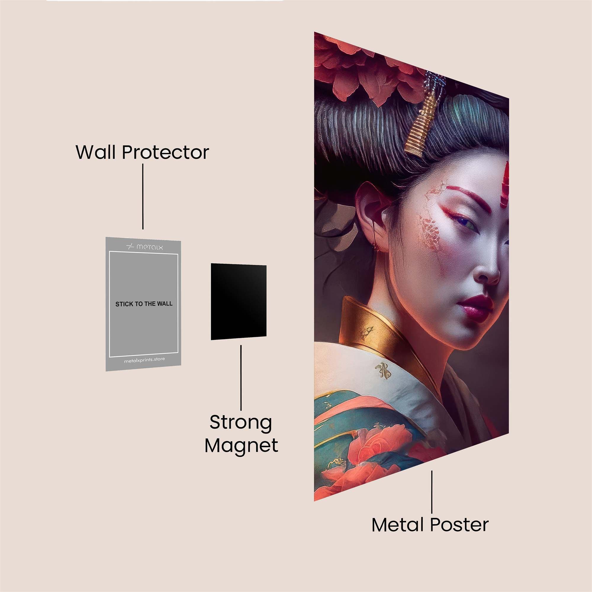 Geisha Enigmatic Safe Wall Magnetic / M