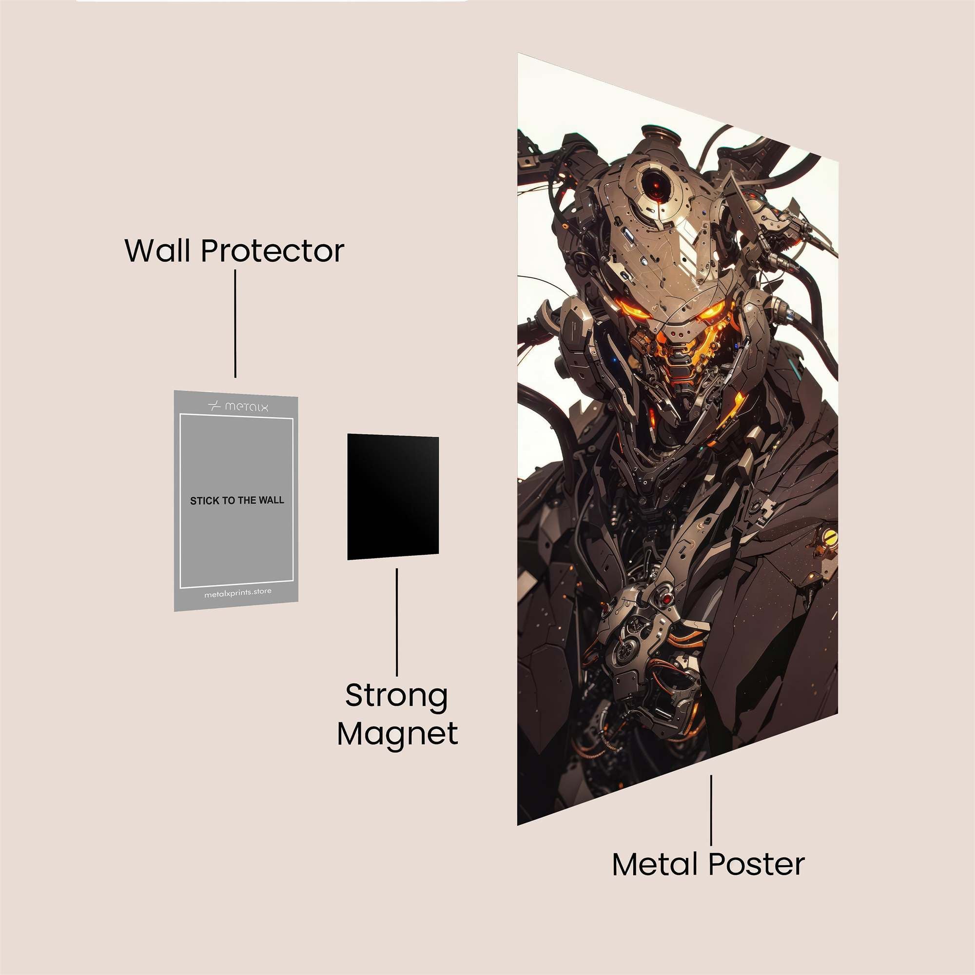 Cyber Samurai Safe Wall Magnetic / M