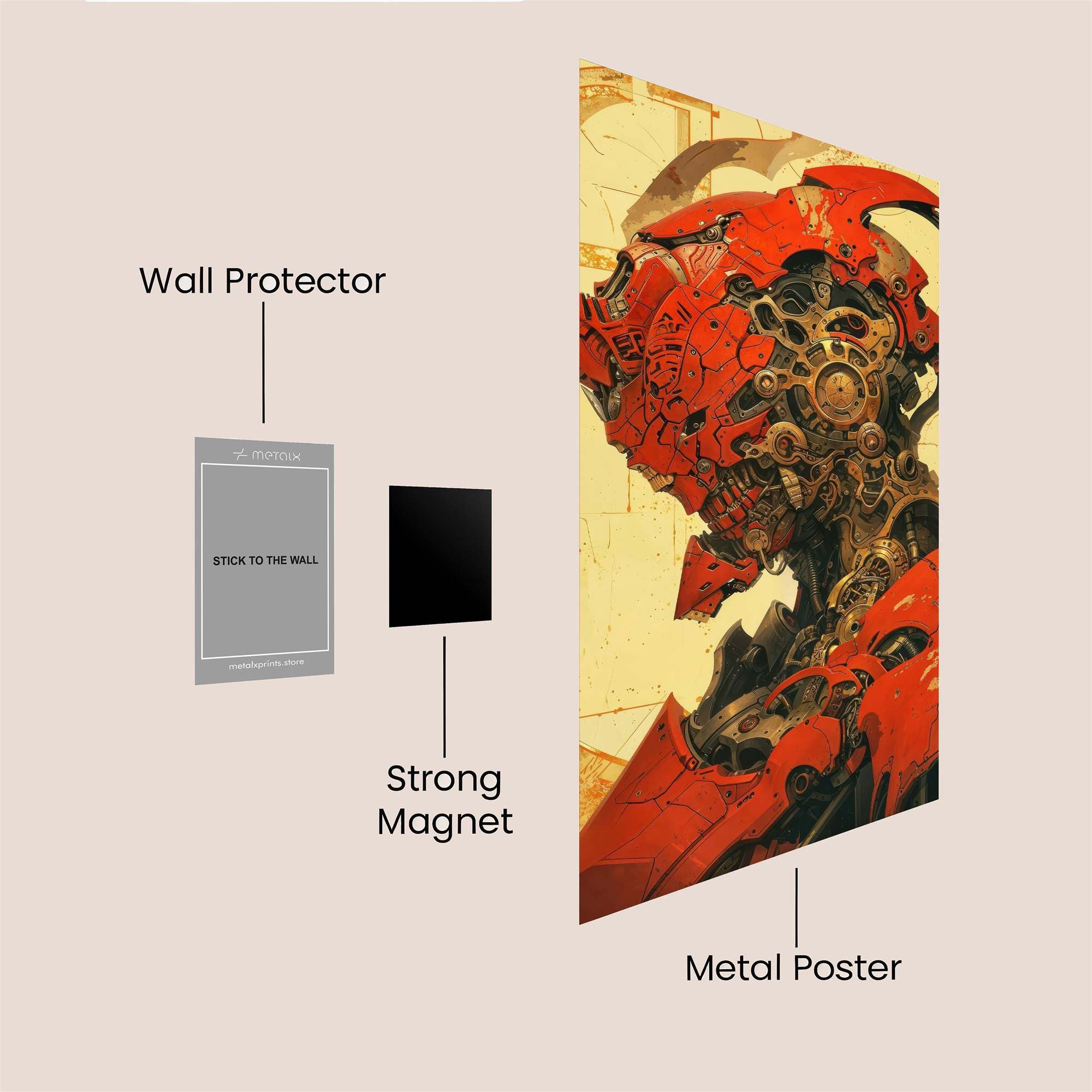 Mecha Melancholy Safe Wall Magnetic / M