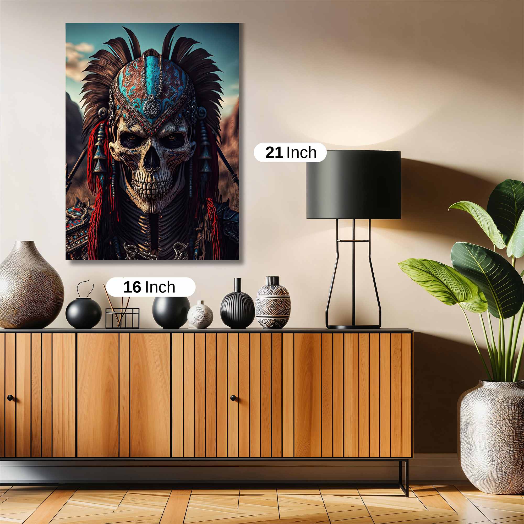 Skull Warrior Safe Wall Magnetic / M