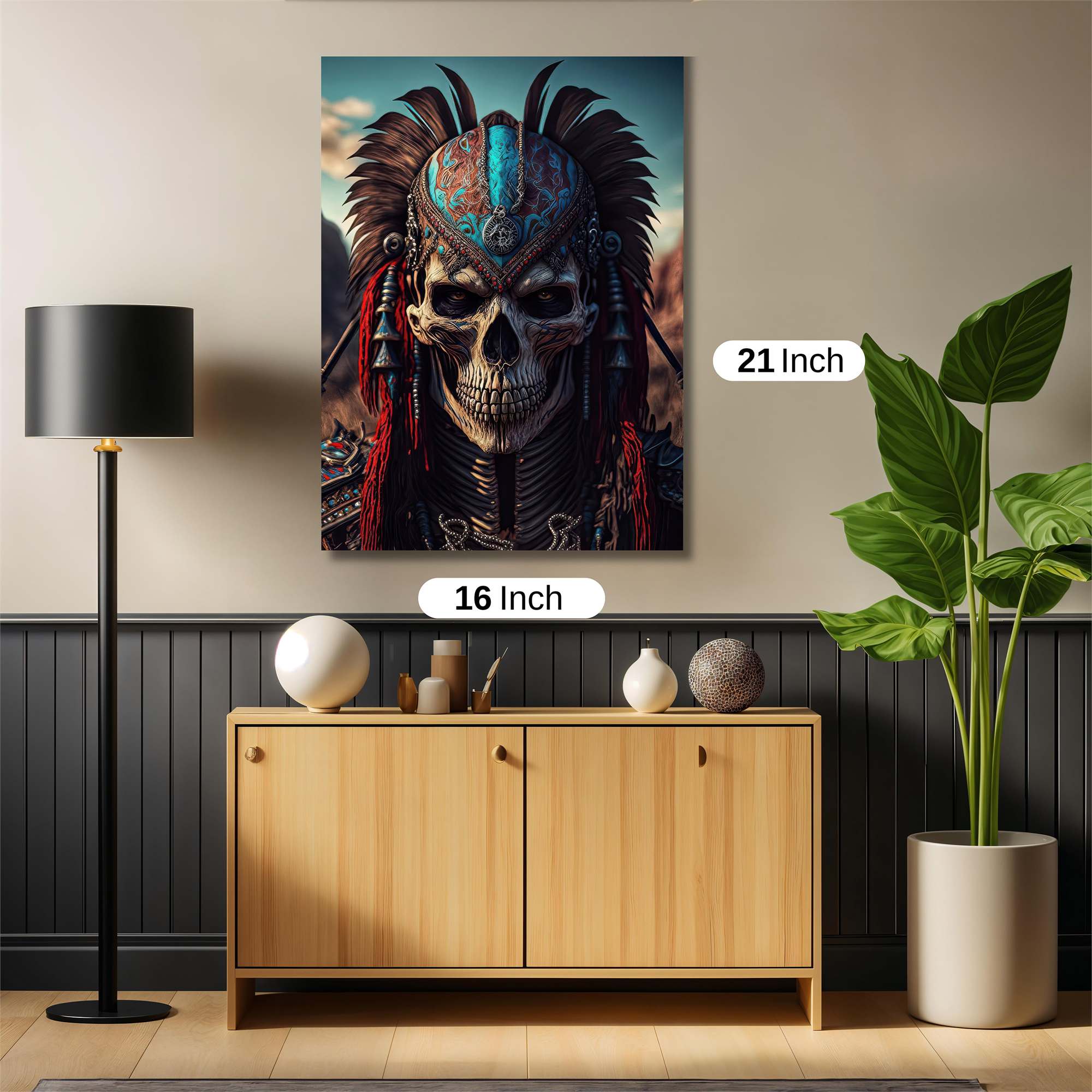Skull Warrior Safe Wall Magnetic / M