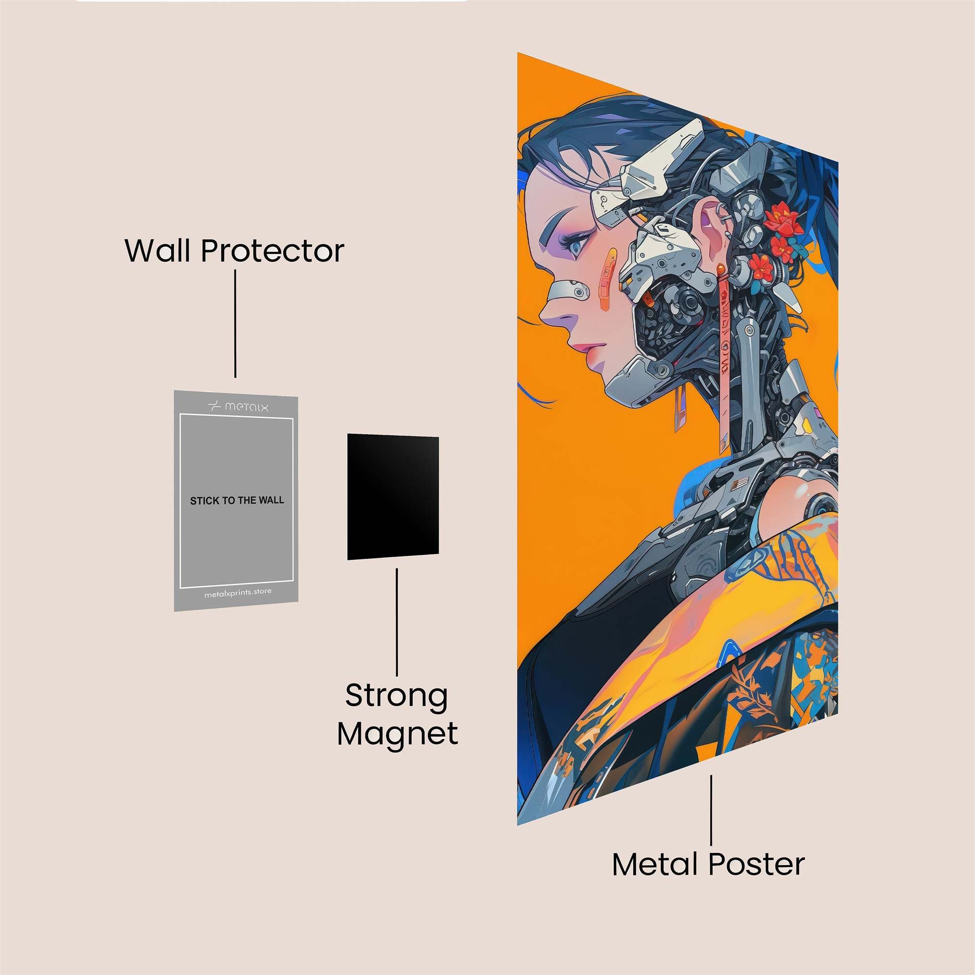 Cyber Serenity Safe Wall Magnetic / M