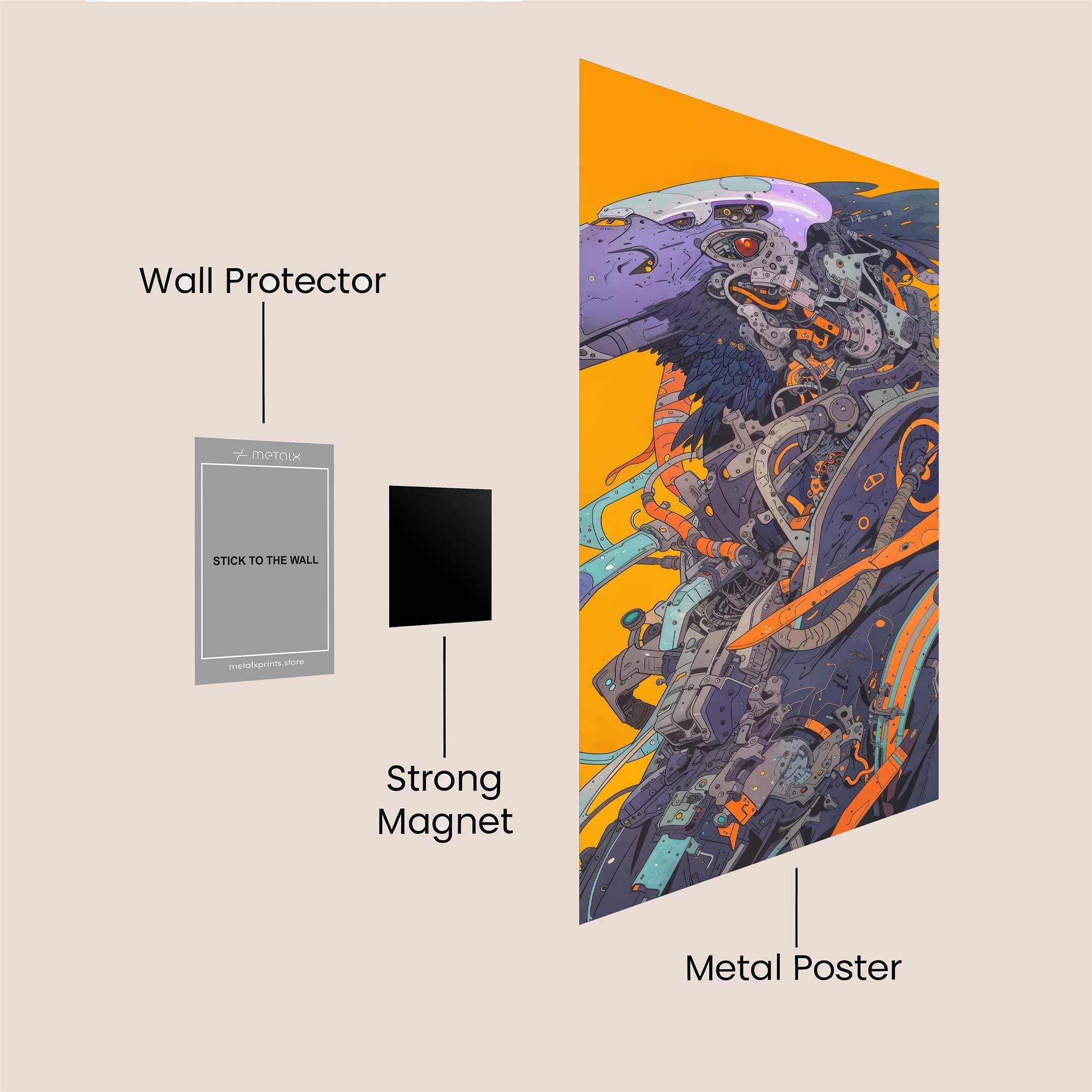 Raven Rebirth Safe Wall Magnetic / M