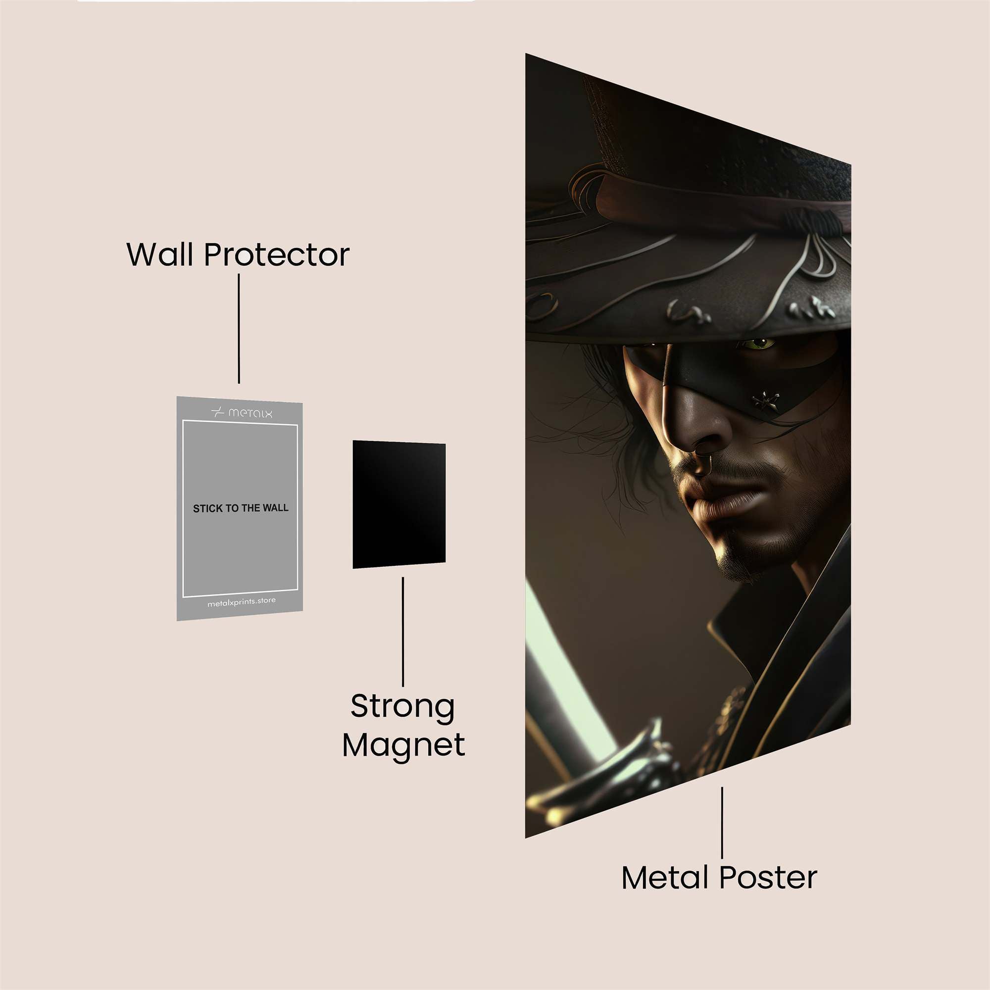 Zorro Enigmatic Safe Wall Magnetic / M