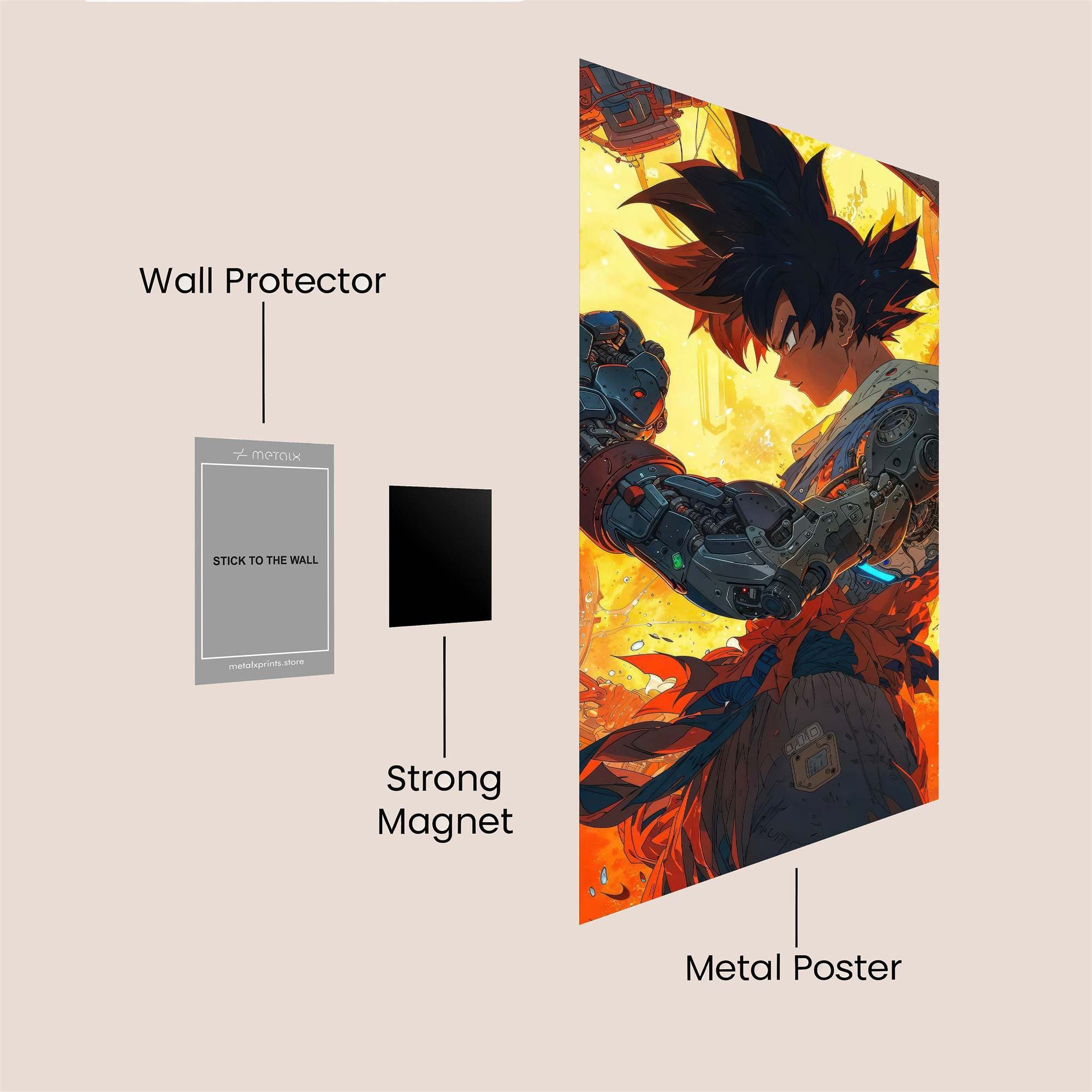 Goku Cybernetic Safe Wall Magnetic / M