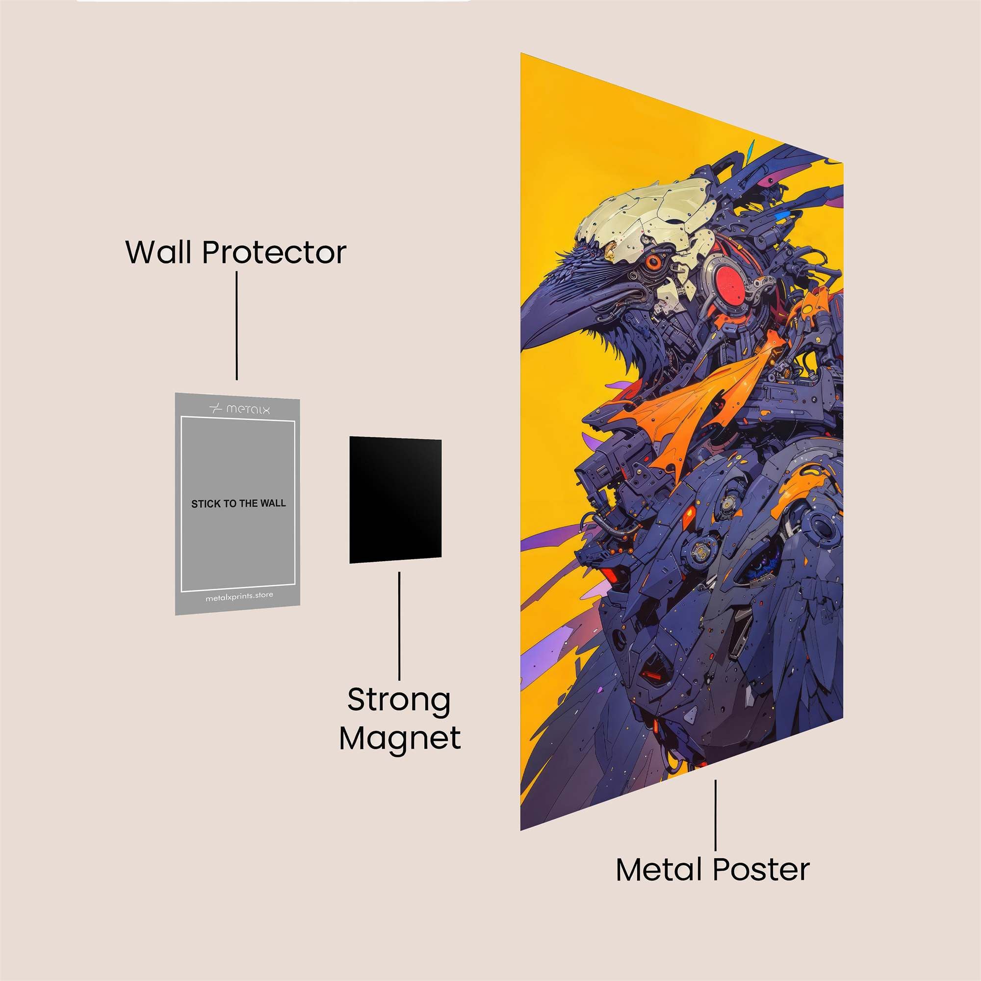 Raven Reimagined Safe Wall Magnetic / M