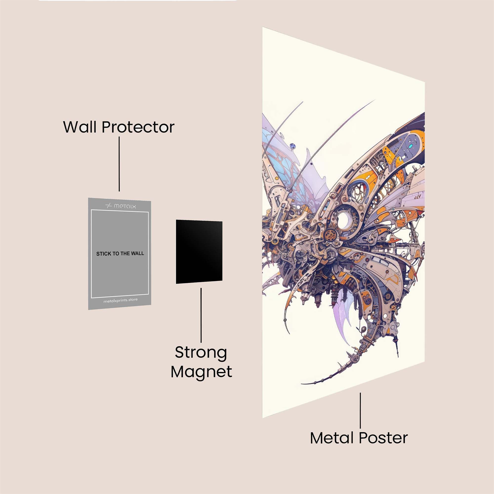 Butterfly Enigma Safe Wall Magnetic / M