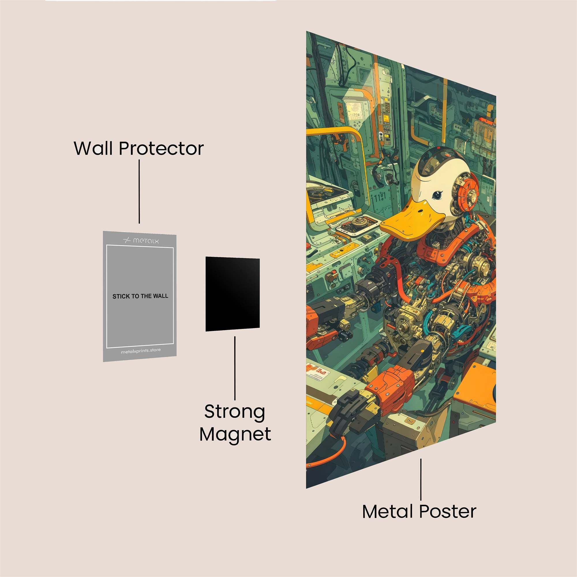 Duck Mechanic Safe Wall Magnetic / M
