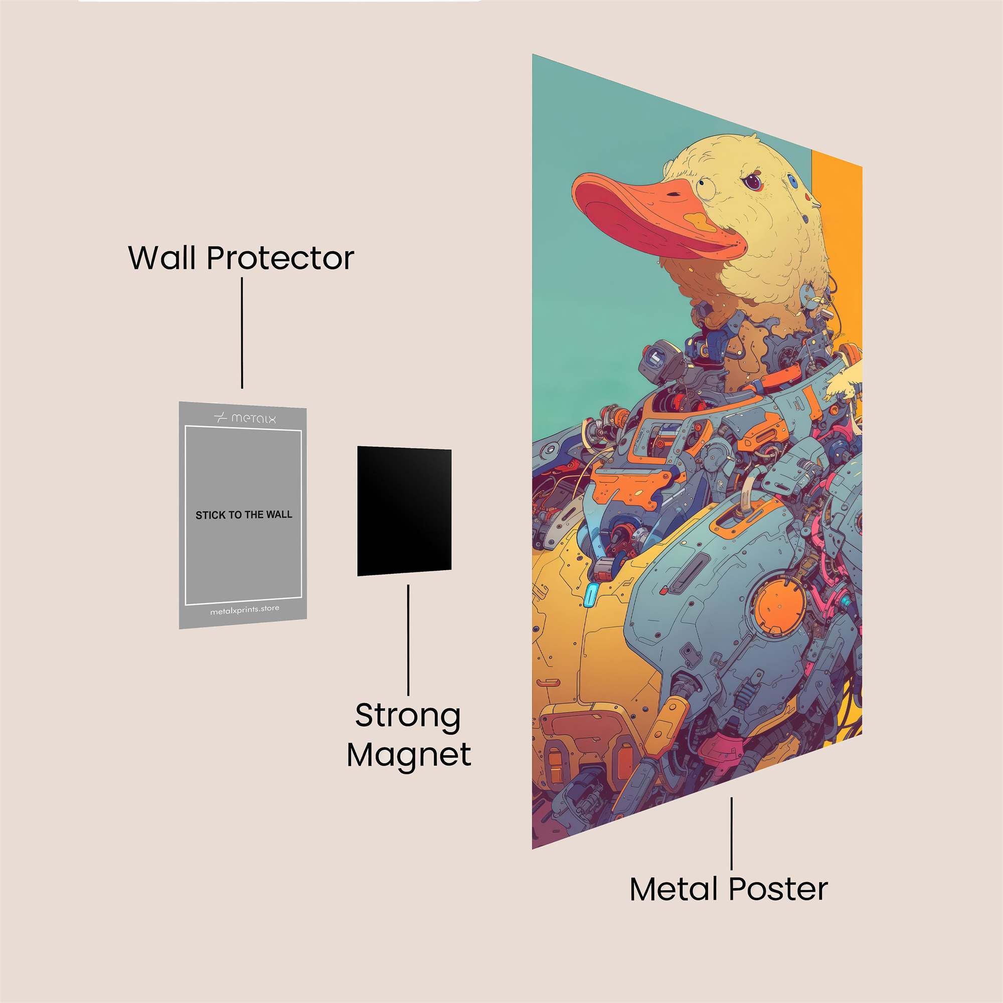 RoboDuck Vibrant Safe Wall Magnetic / M