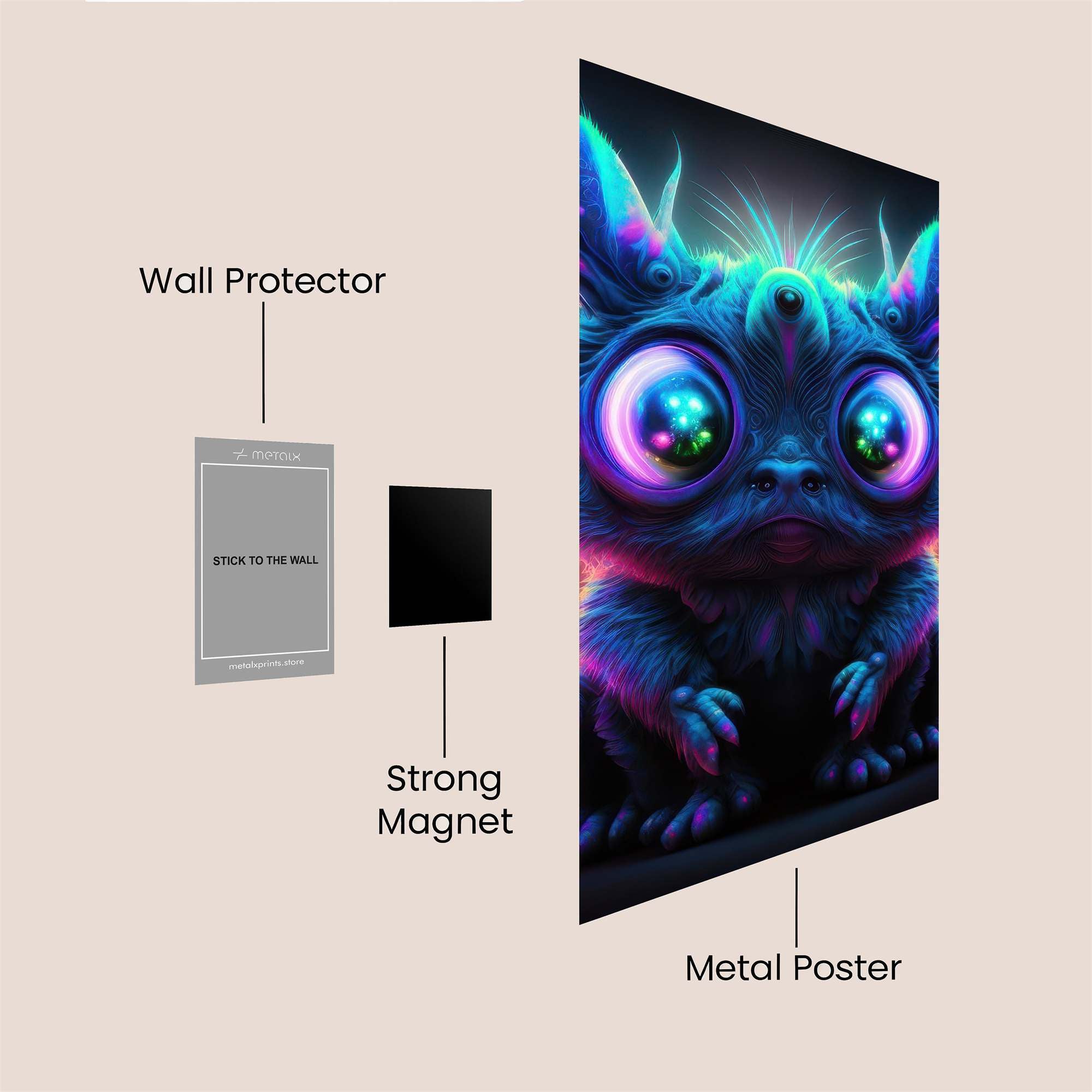 Alien Whimsy Safe Wall Magnetic / M