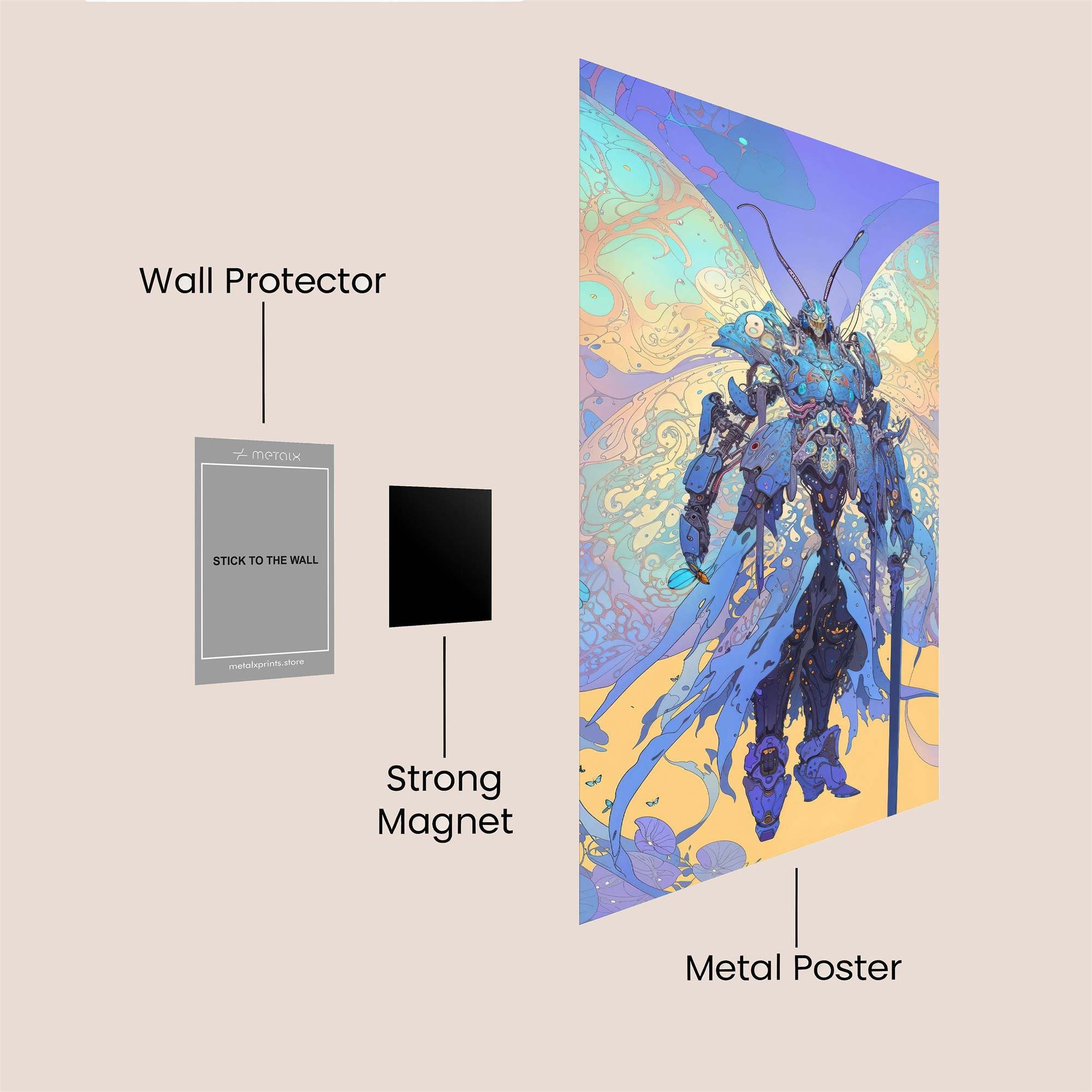 Butterfly Sentinel Safe Wall Magnetic / M