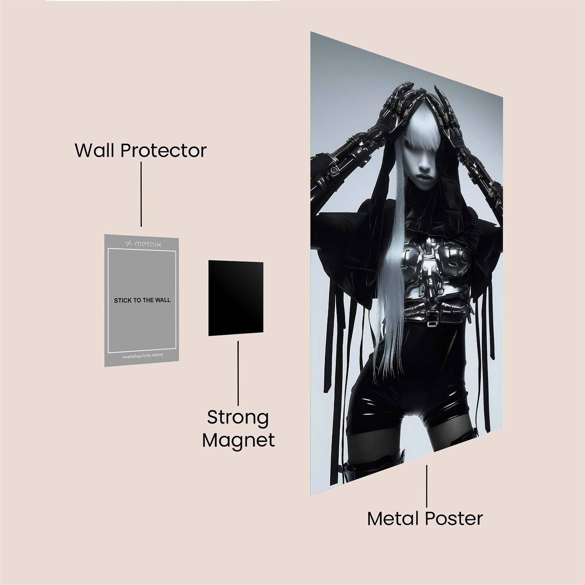 Android Angst Safe Wall Magnetic / M