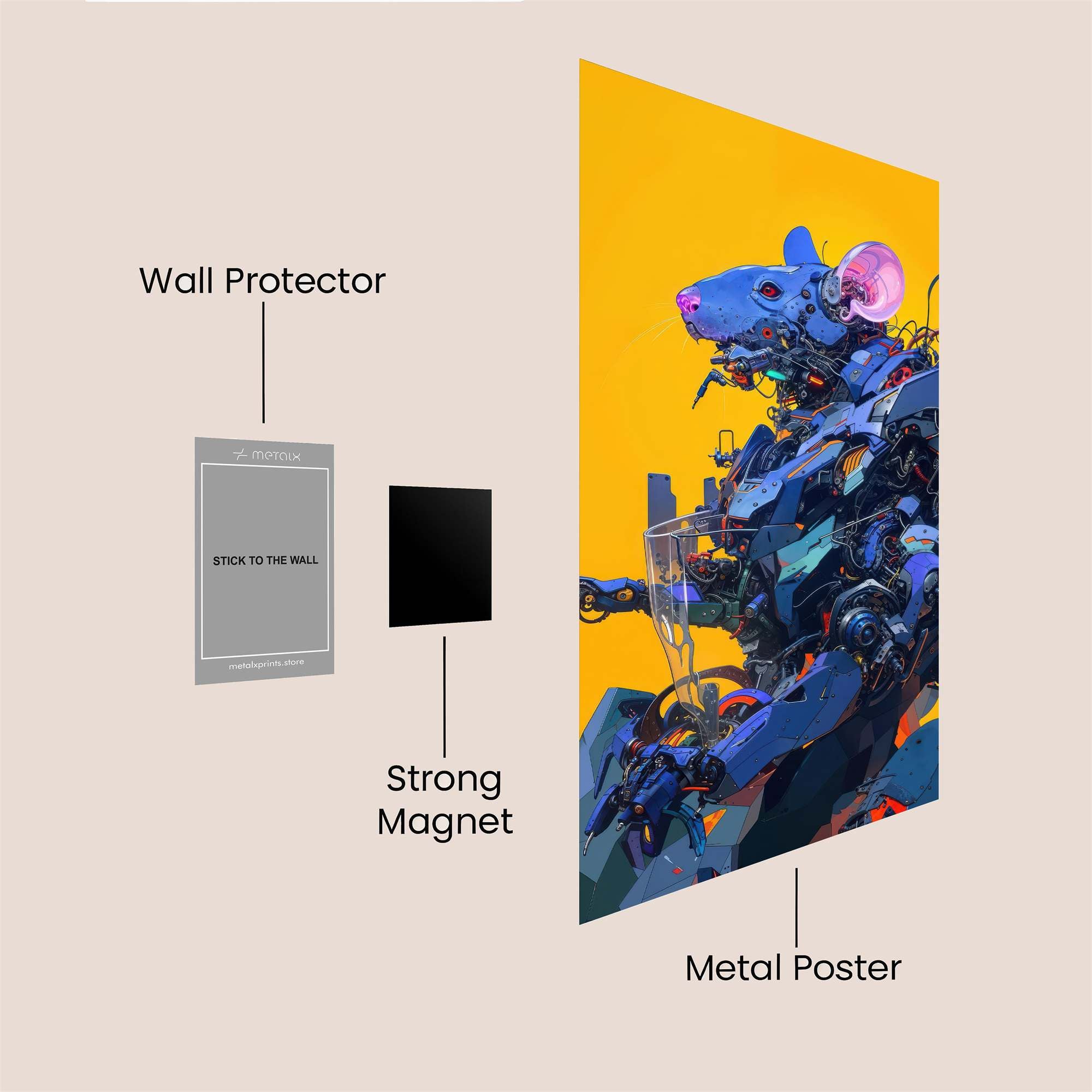 Mouse Mechanic Safe Wall Magnetic / M